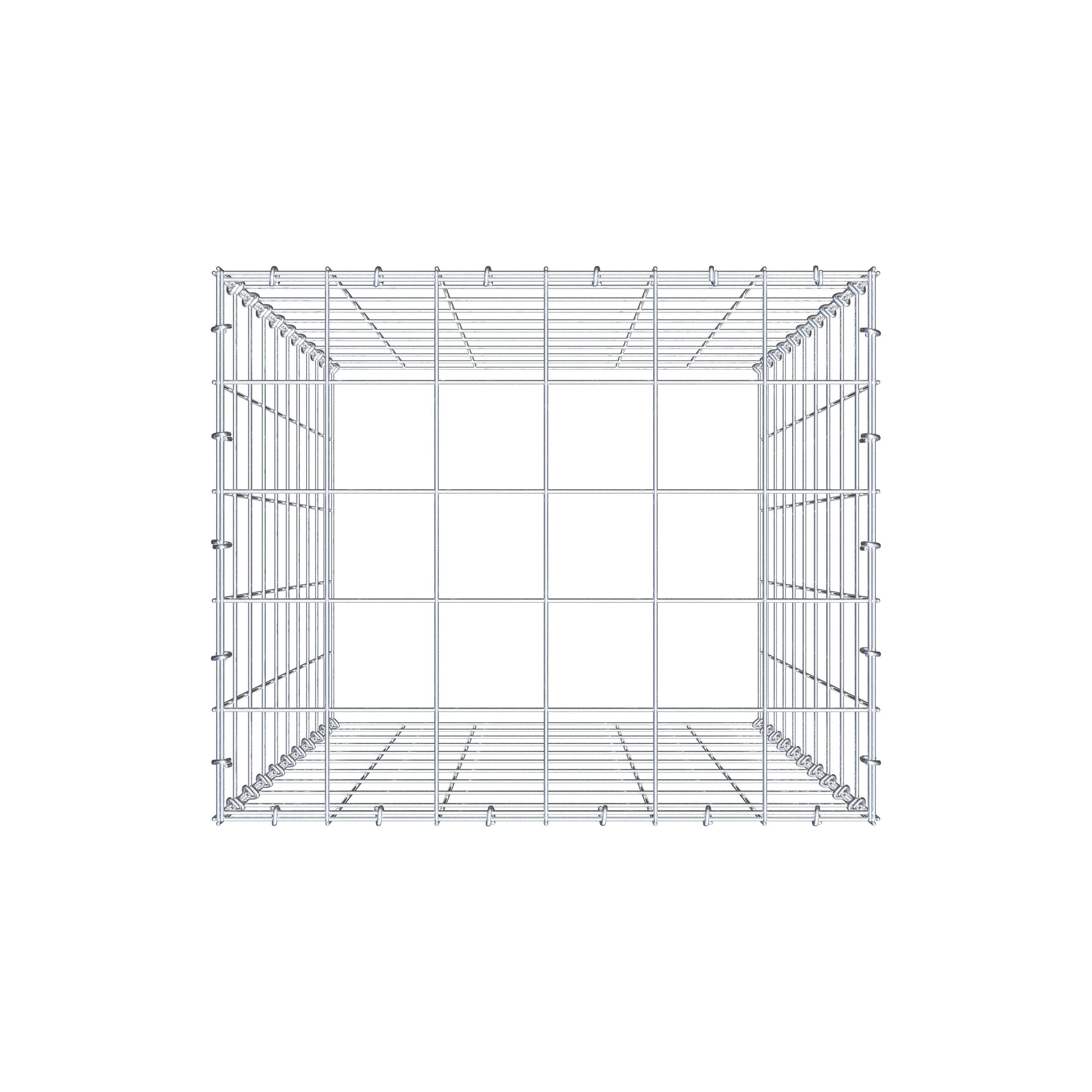 Schanskorf type 3 100 cm x 60 cm x 50 cm (L x H x D), maaswijdte 10 cm x 10 cm, C-ring