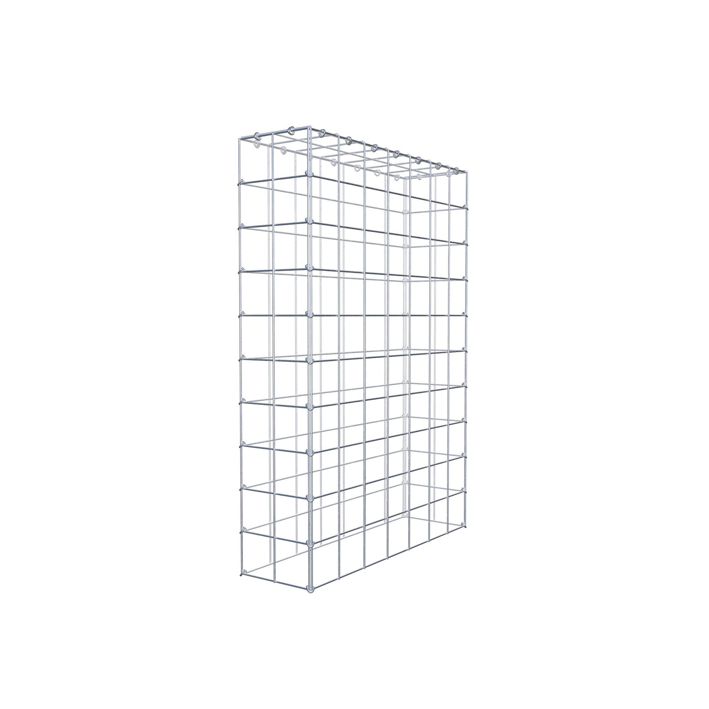 Mounted gabion type 3 100 cm x 70 cm x 20 cm (L x H x D), mesh size 10 cm x 10 cm, C-ring