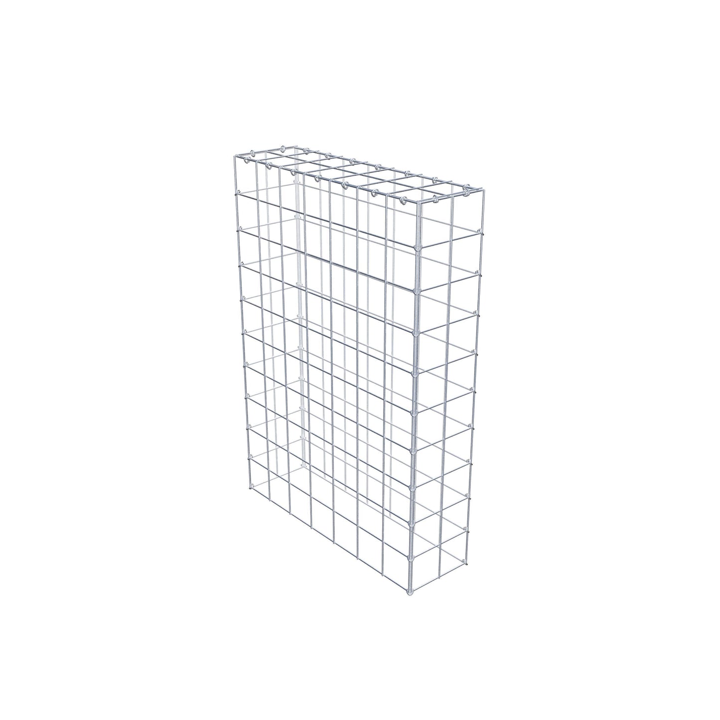 Mounted gabion type 3 100 cm x 70 cm x 20 cm (L x H x D), mesh size 10 cm x 10 cm, C-ring