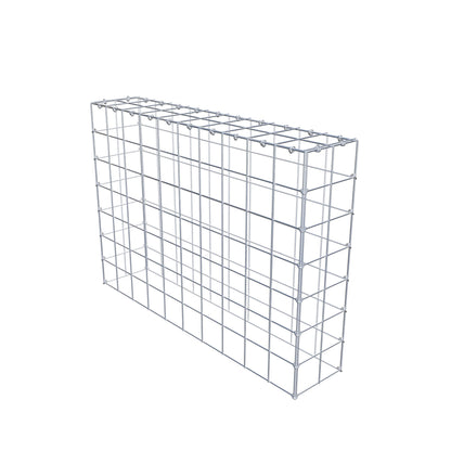 Mounted gabion type 3 100 cm x 70 cm x 20 cm (L x H x D), mesh size 10 cm x 10 cm, C-ring