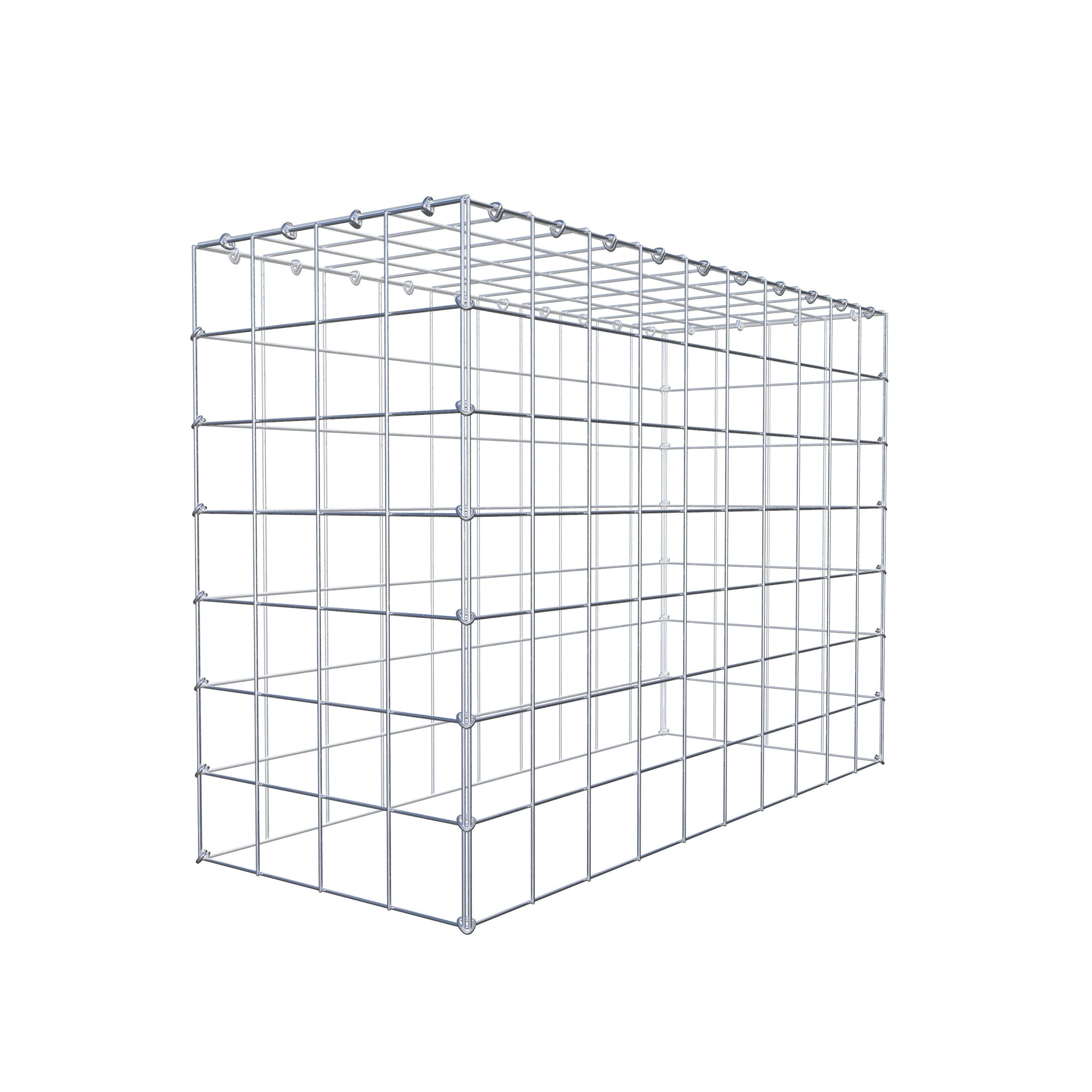 Mounted gabion type 3 100 cm x 70 cm x 40 cm (L x H x D), mesh size 10 cm x 10 cm, C-ring