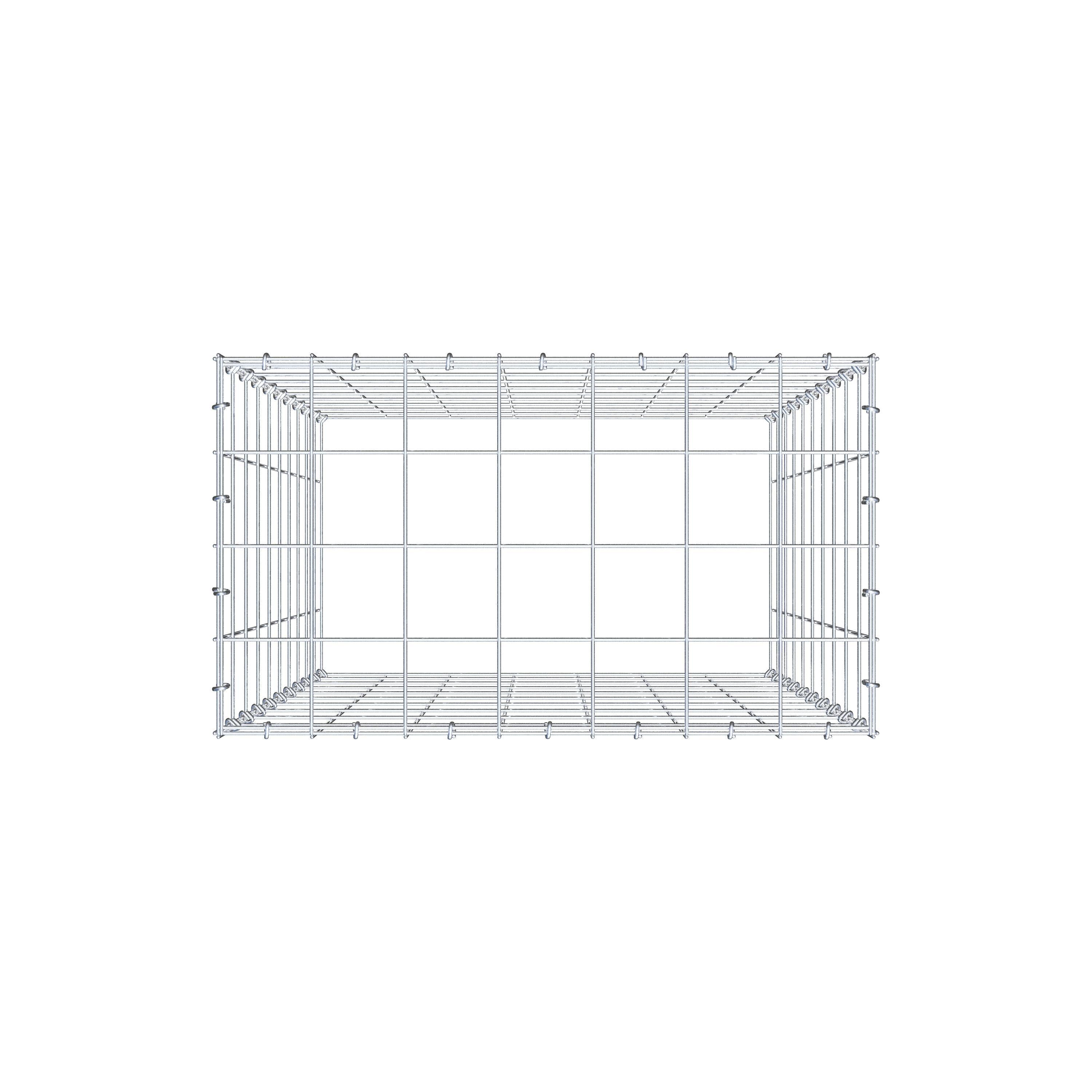 Schanskorf type 3 100 cm x 70 cm x 40 cm (L x H x D), maaswijdte 10 cm x 10 cm, C-ring