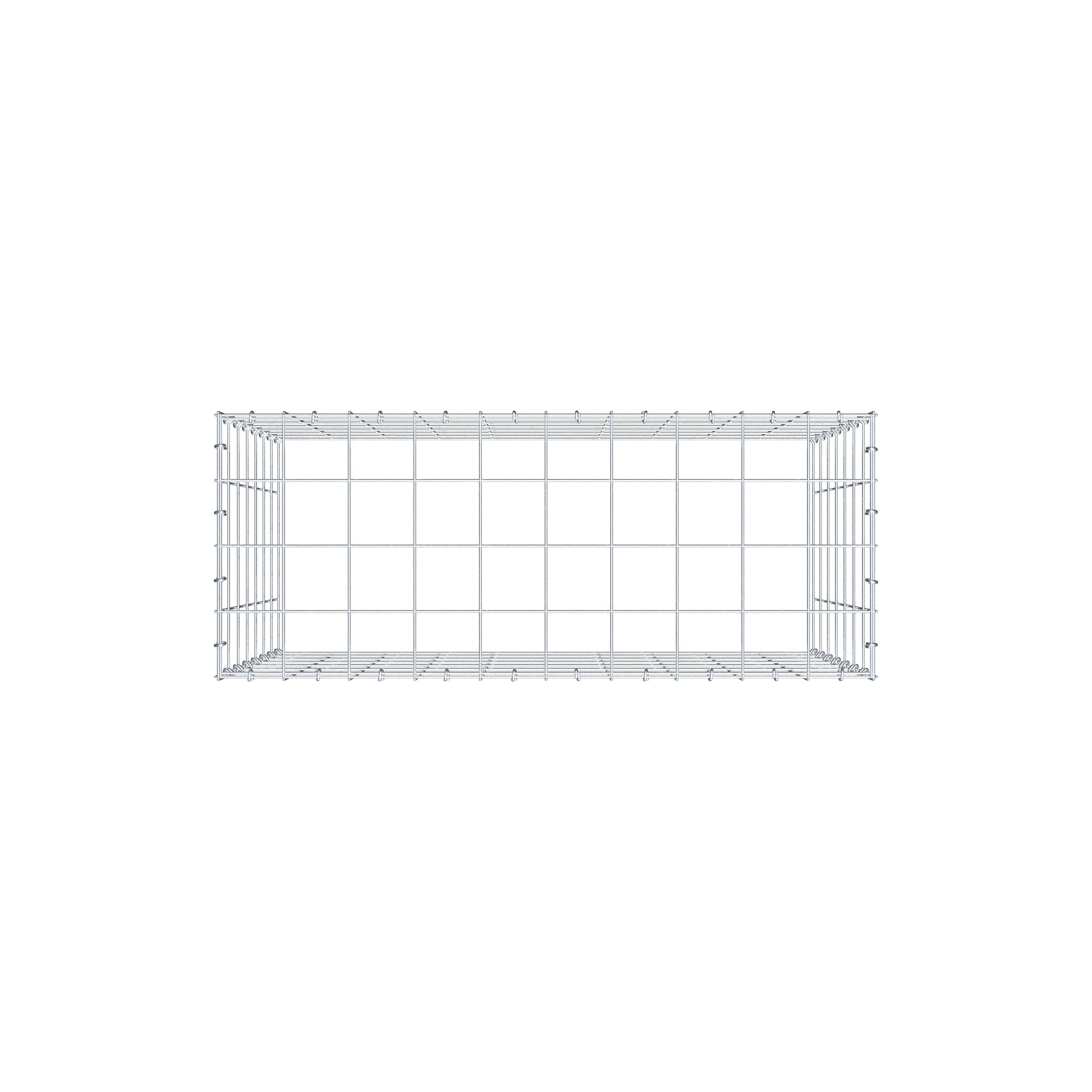 Schanskorf type 3 100 cm x 70 cm x 40 cm (L x H x D), maaswijdte 10 cm x 10 cm, C-ring