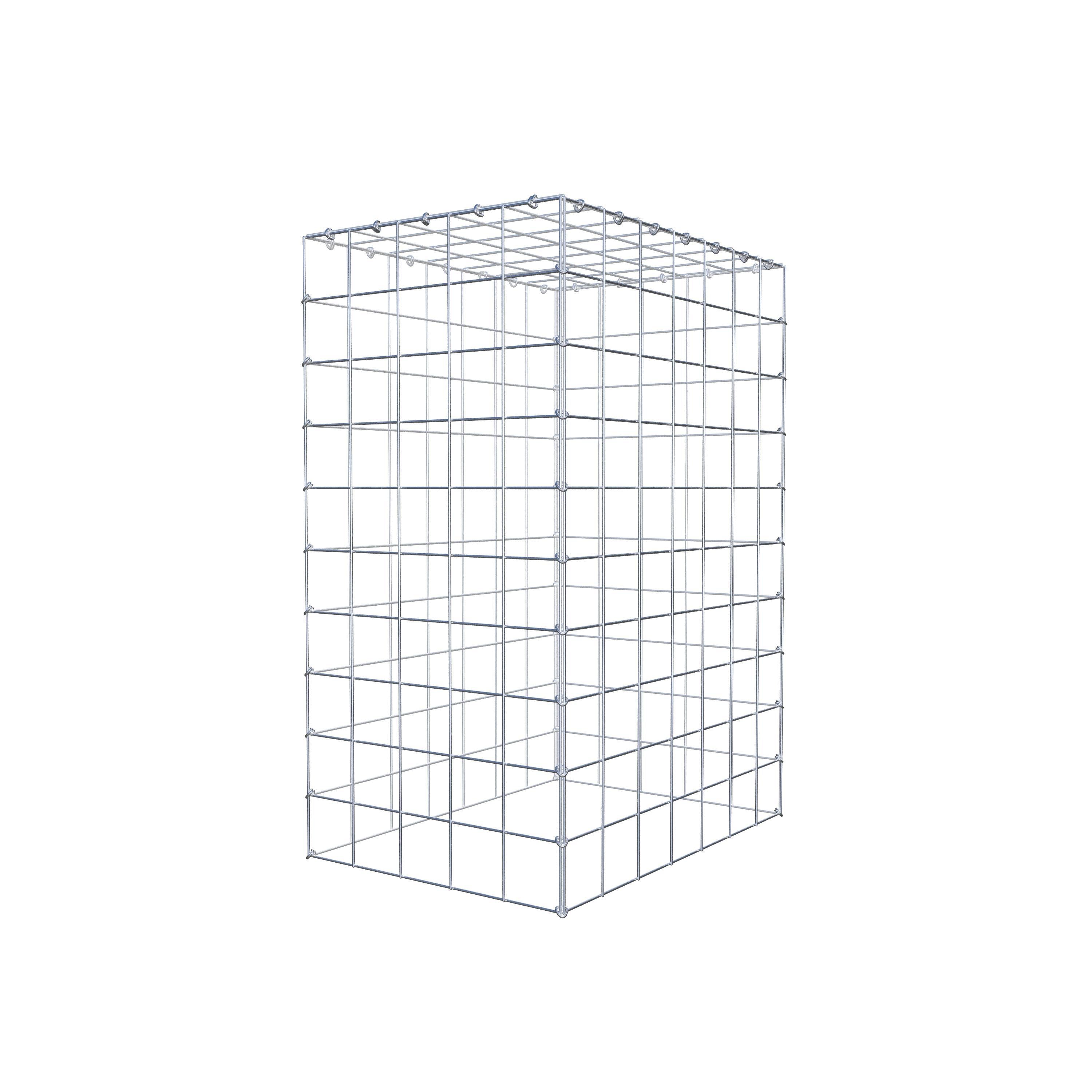 Mounted gabion type 3 100 cm x 70 cm x 50 cm (L x H x D), mesh size 10 cm x 10 cm, C-ring