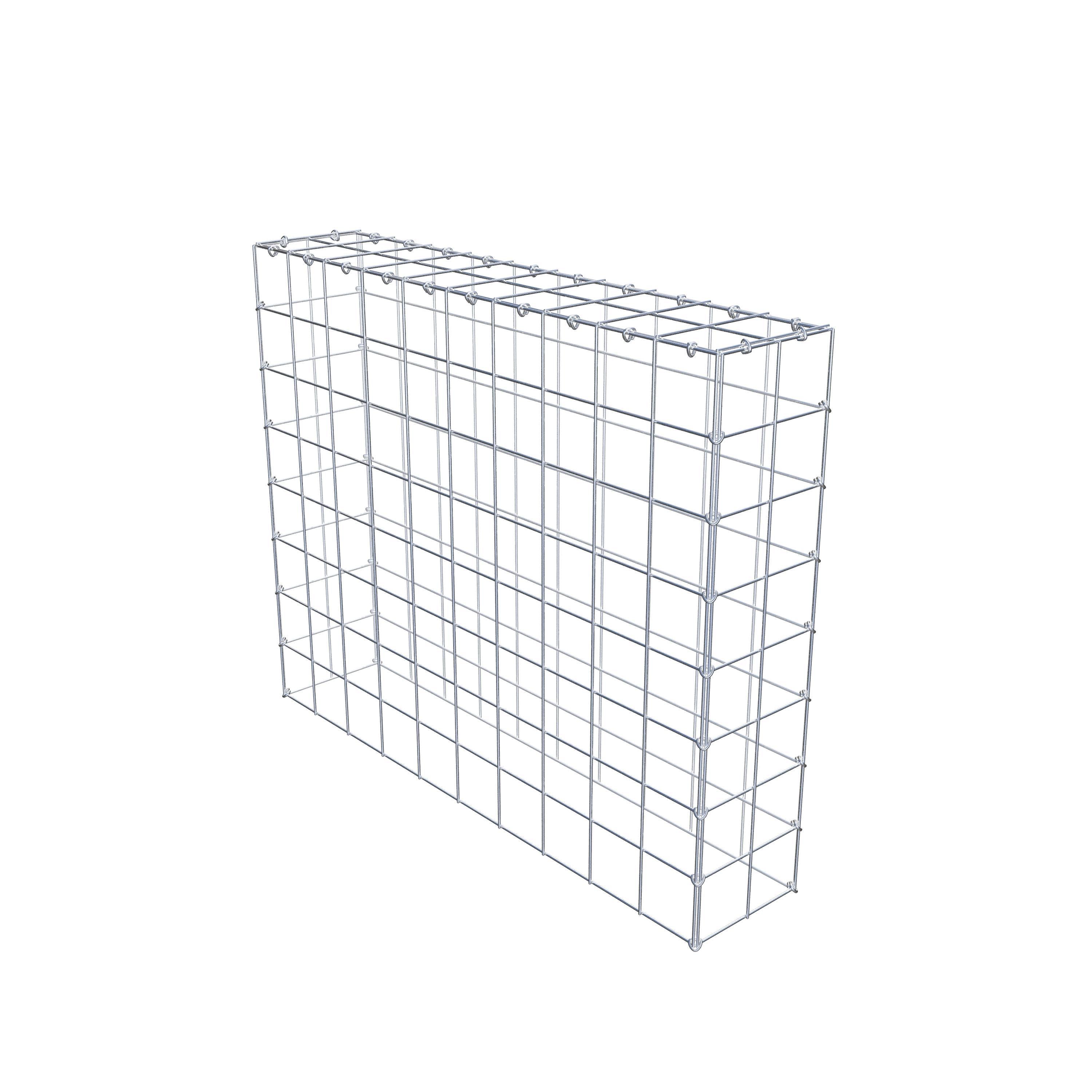 Monteret gabion type 3 100 cm x 80 cm x 20 cm (L x H x D), maskestørrelse 10 cm x 10 cm, C-ring