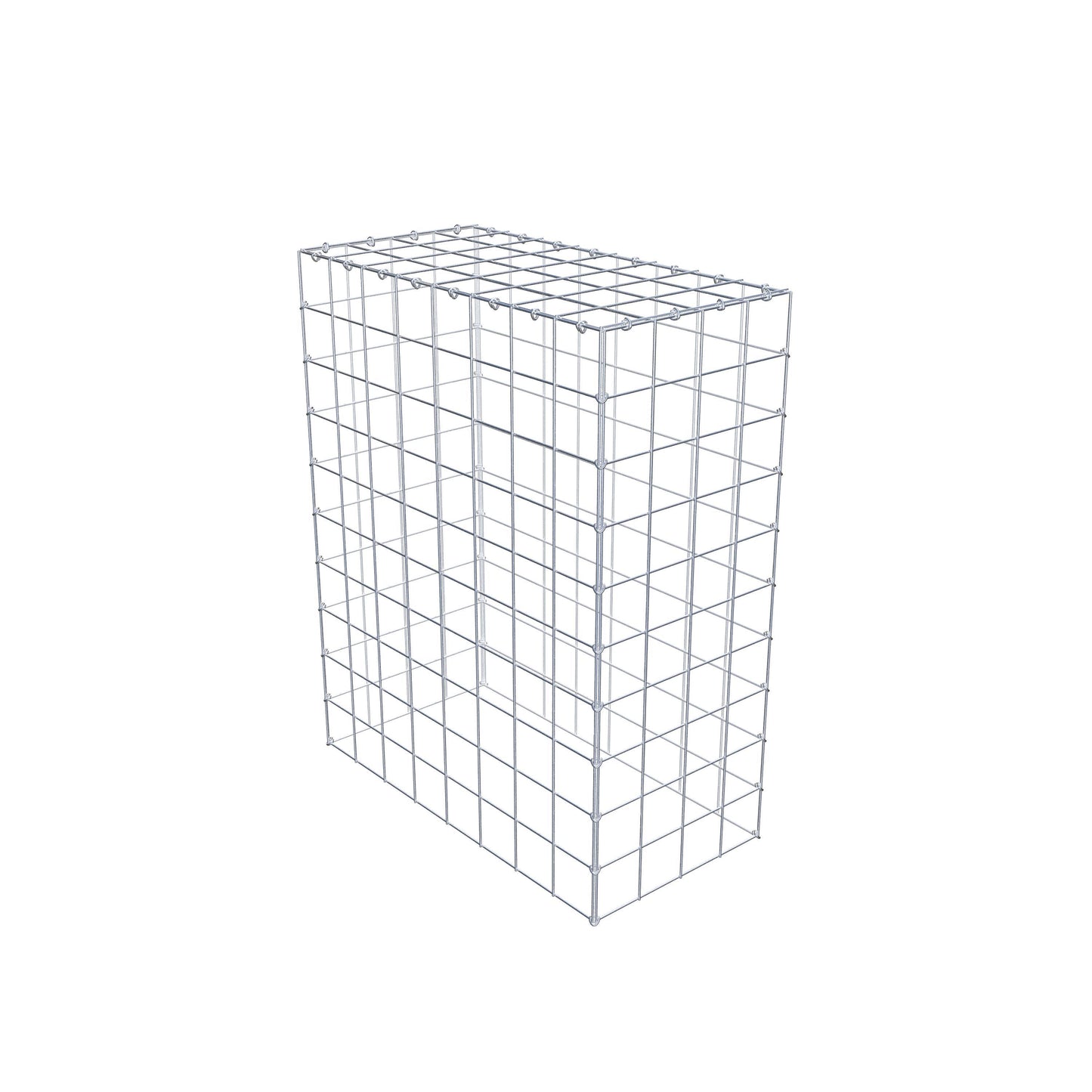 Monteret gabion type 3 100 cm x 80 cm x 40 cm (L x H x D), maskestørrelse 10 cm x 10 cm, C-ring