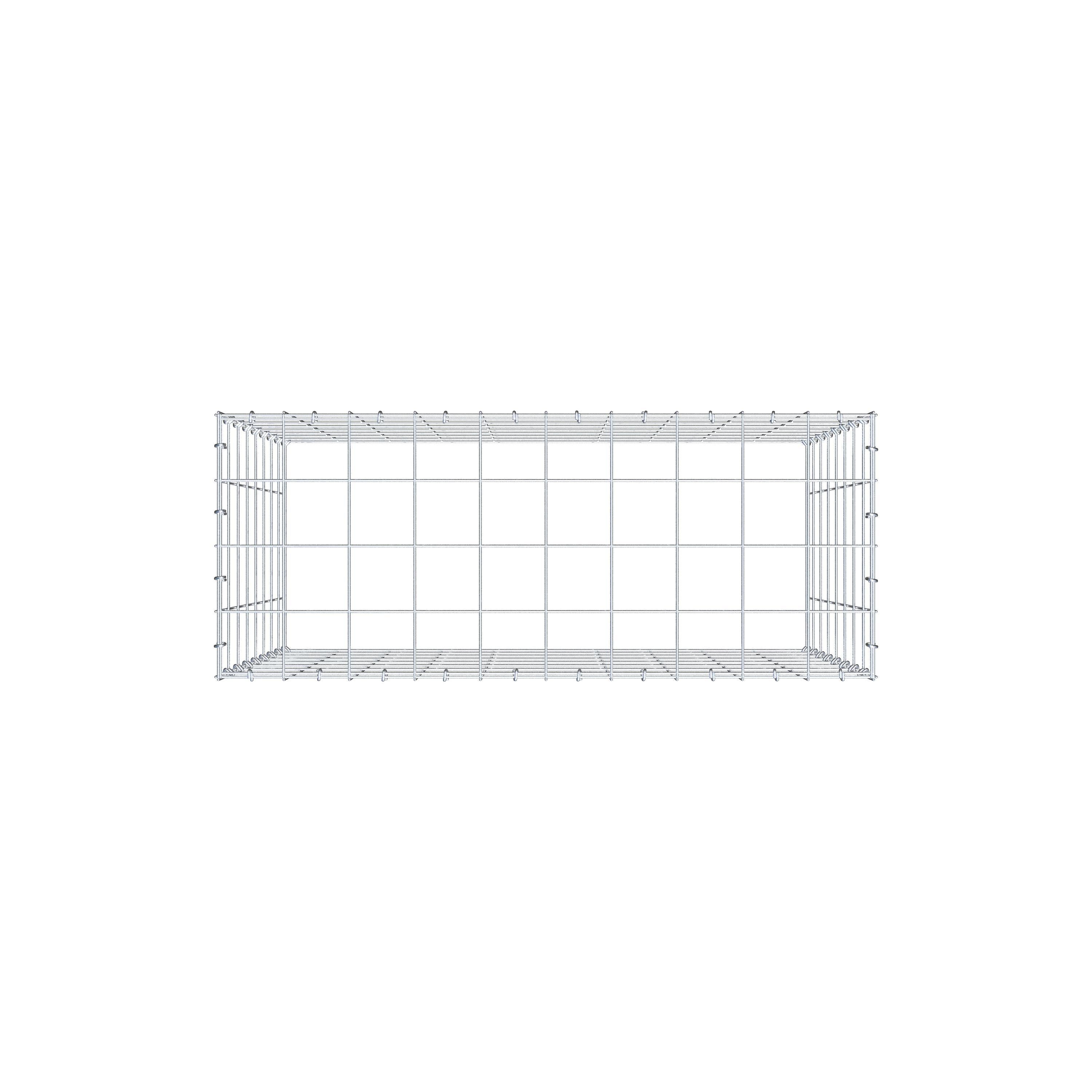 Schanskorf type 3 100 cm x 80 cm x 40 cm (L x H x D), maaswijdte 10 cm x 10 cm, C-ring