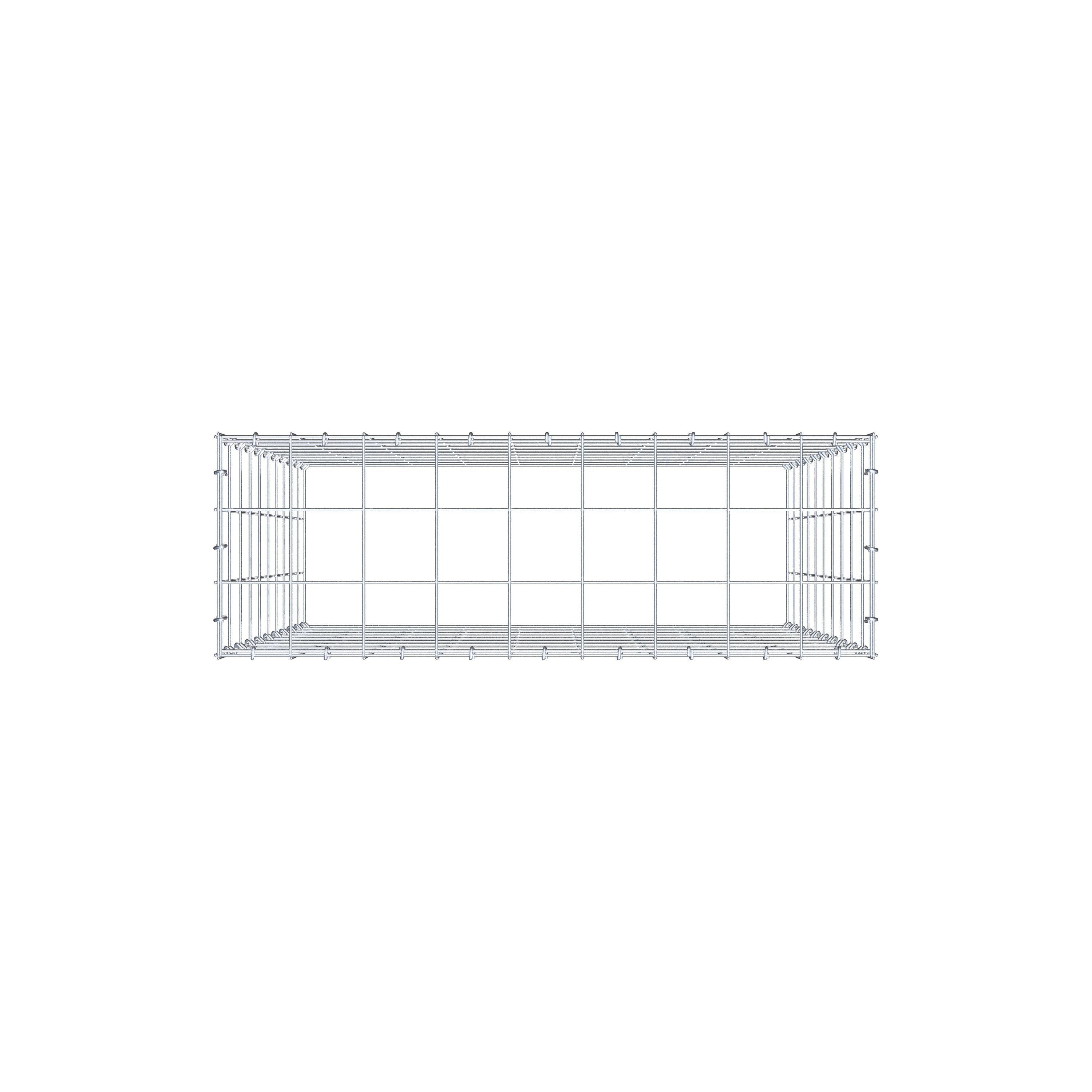 Schanskorf type 3 100 cm x 90 cm x 30 cm (L x H x D), maaswijdte 10 cm x 10 cm, C-ring