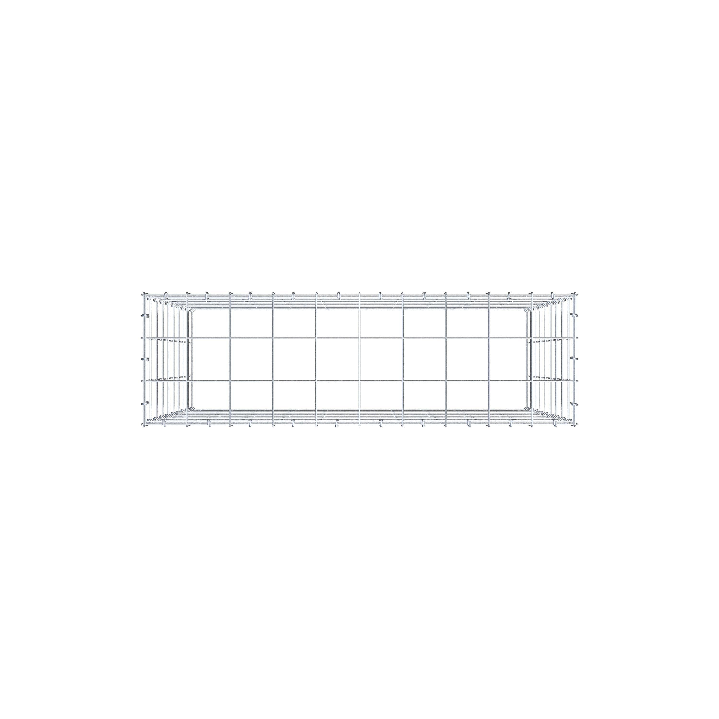 Gabião Tipo 3 100 cm x 90 cm x 30 cm (C x A x P), malhagem 10 cm x 10 cm, anel C