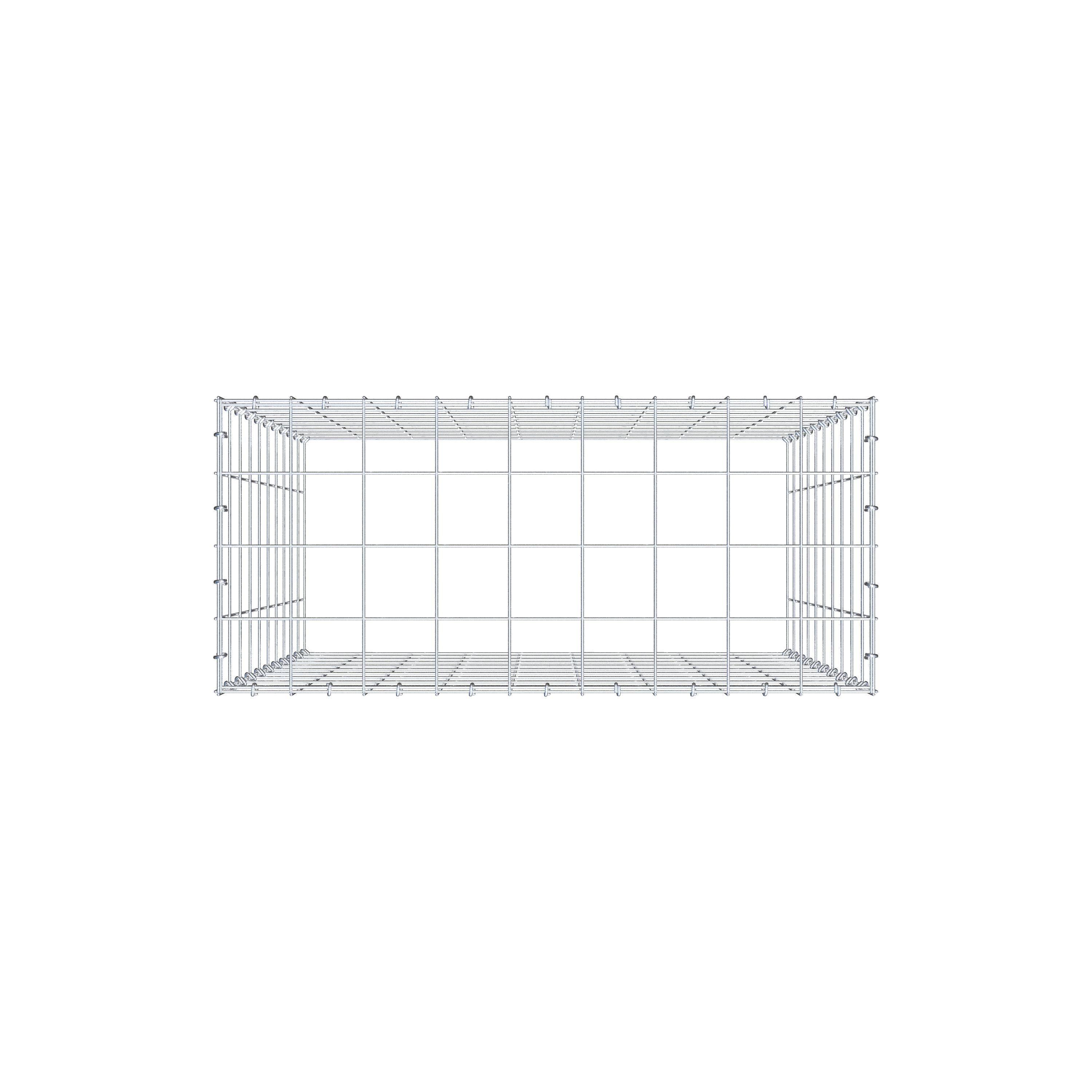 Gabião Tipo 3 100 cm x 90 cm x 40 cm (C x A x P), malhagem 10 cm x 10 cm, anel C