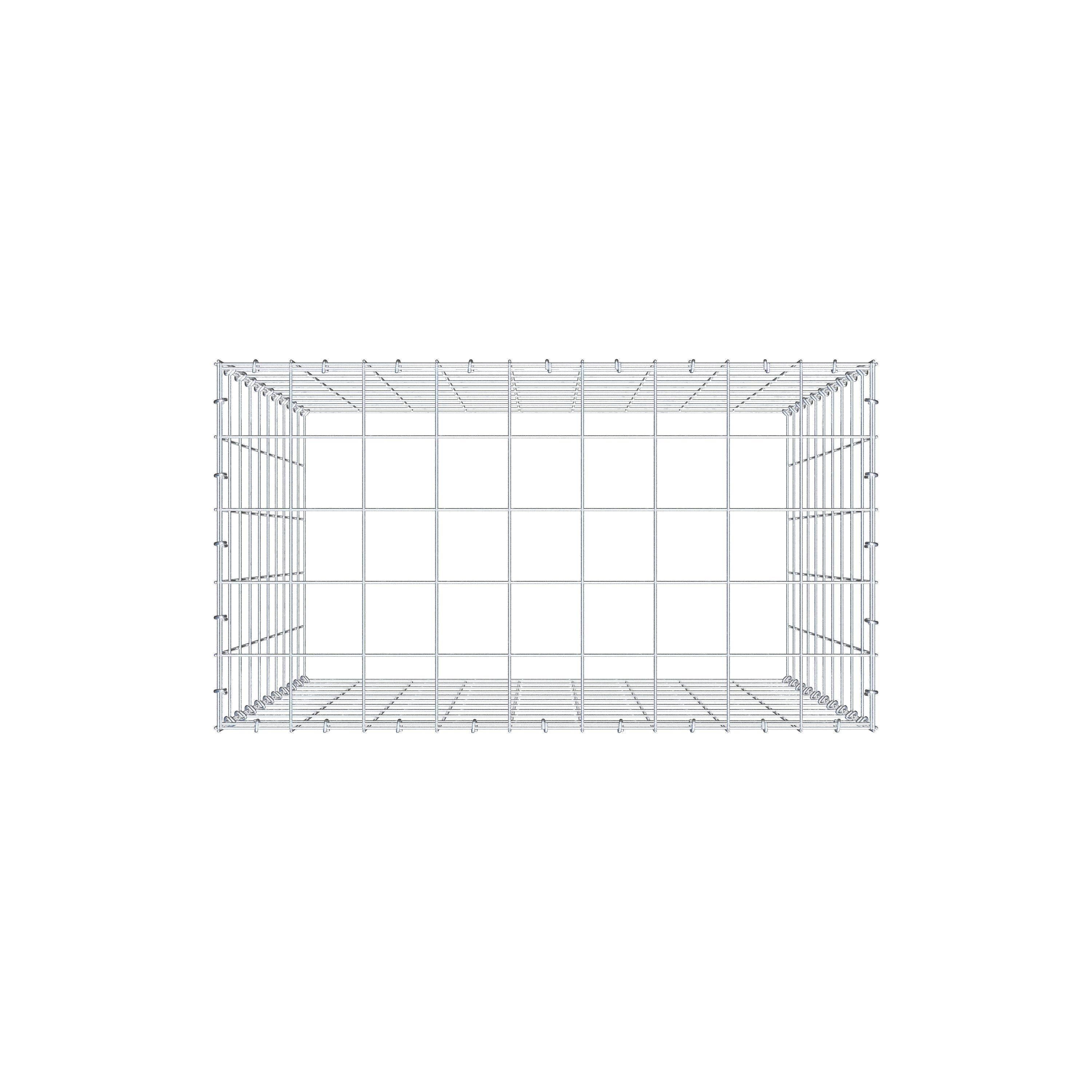 Schanskorf type 3 100 cm x 90 cm x 50 cm (L x H x D), maaswijdte 10 cm x 10 cm, C-ring