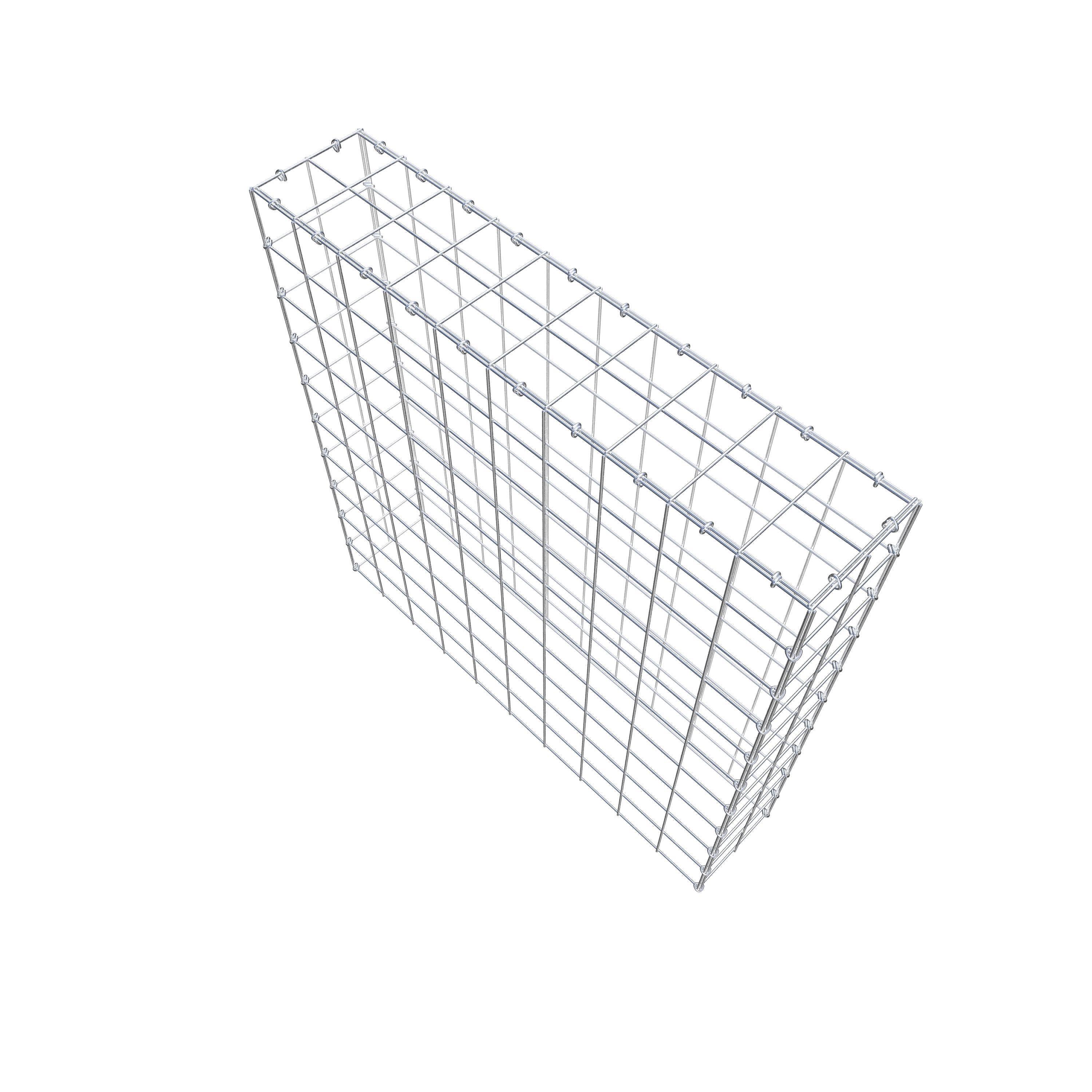 Mounted gabion type 3 100 cm x 100 cm x 20 cm (L x H x D), mesh size 10 cm x 10 cm, C-ring