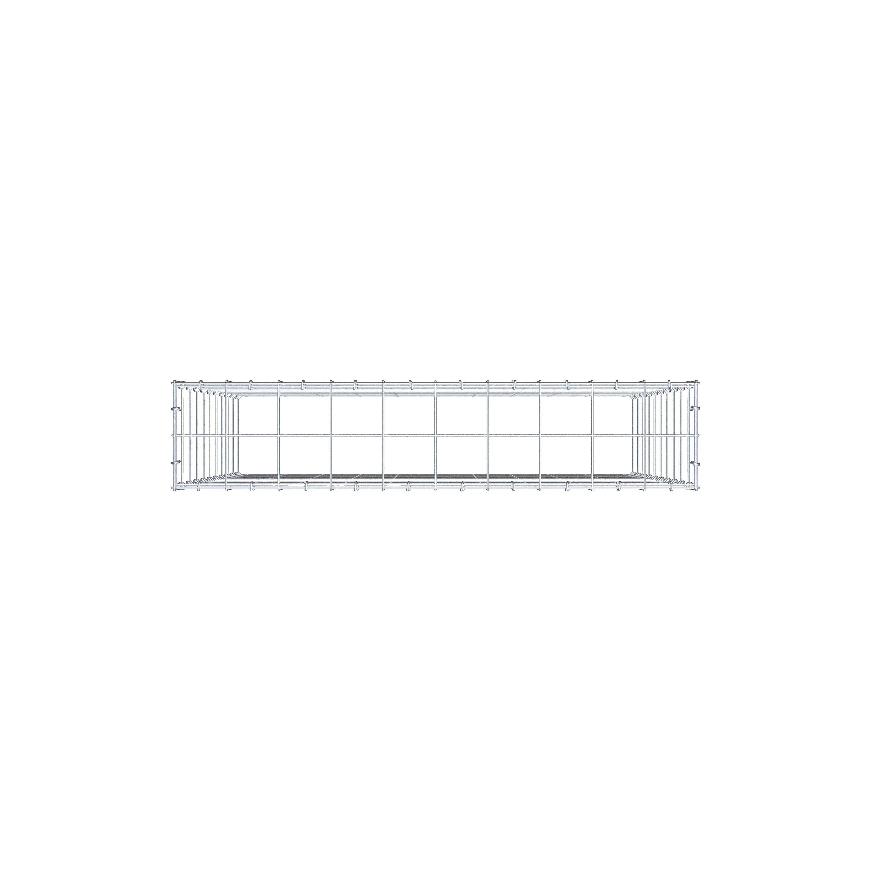 Schanskorf type 3 100 cm x 100 cm x 20 cm (L x H x D), maaswijdte 10 cm x 10 cm, C-ring