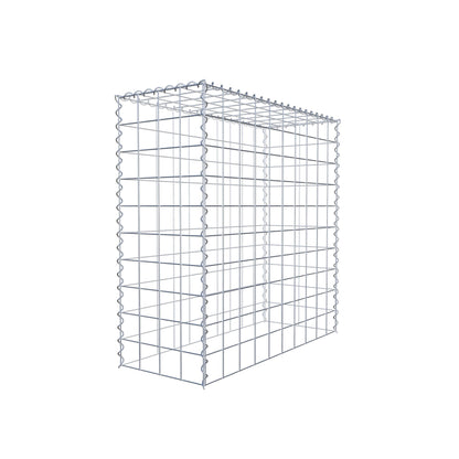 Gabion rapporté type 3 100 cm x 100 cm x 40 cm (L x H x P), mailles 10 cm x 10 cm, spirale