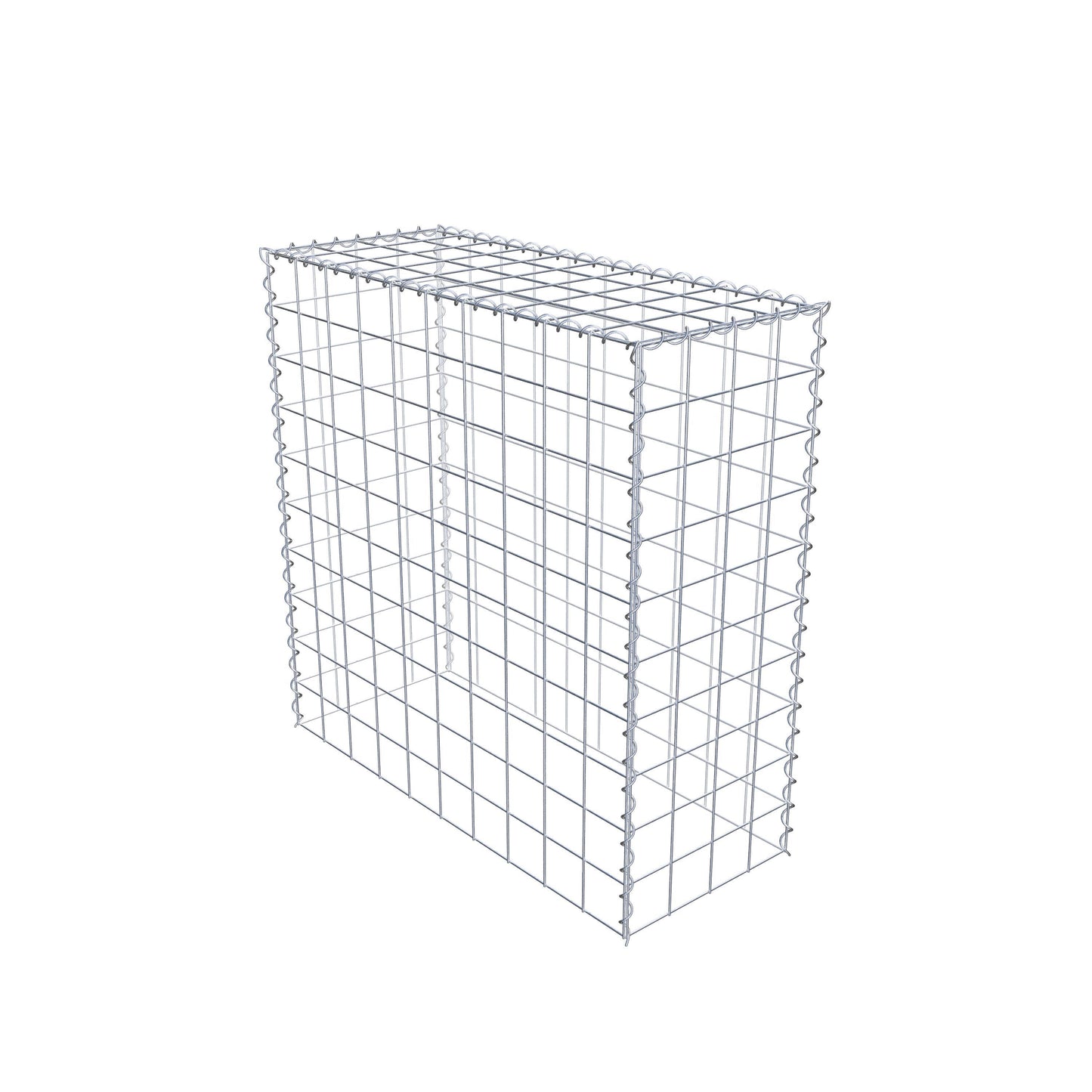 Gabion rapporté type 3 100 cm x 100 cm x 40 cm (L x H x P), mailles 10 cm x 10 cm, spirale