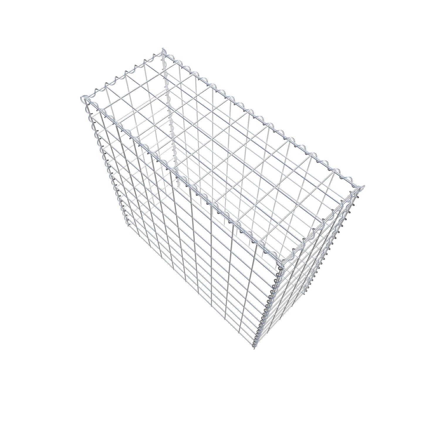 Gabion rapporté type 3 100 cm x 100 cm x 40 cm (L x H x P), mailles 10 cm x 10 cm, spirale