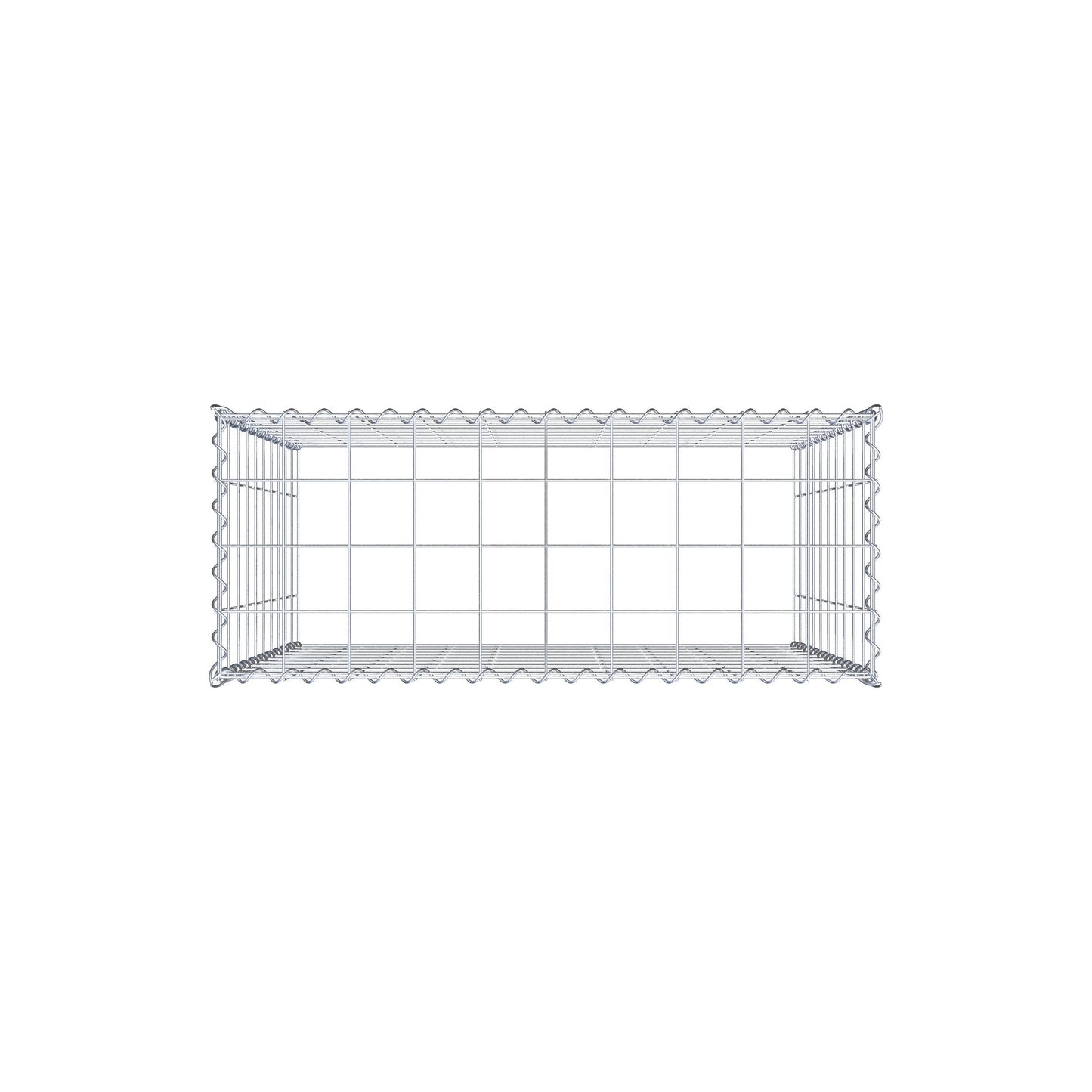 Gabion rapporté type 3 100 cm x 100 cm x 40 cm (L x H x P), mailles 10 cm x 10 cm, spirale