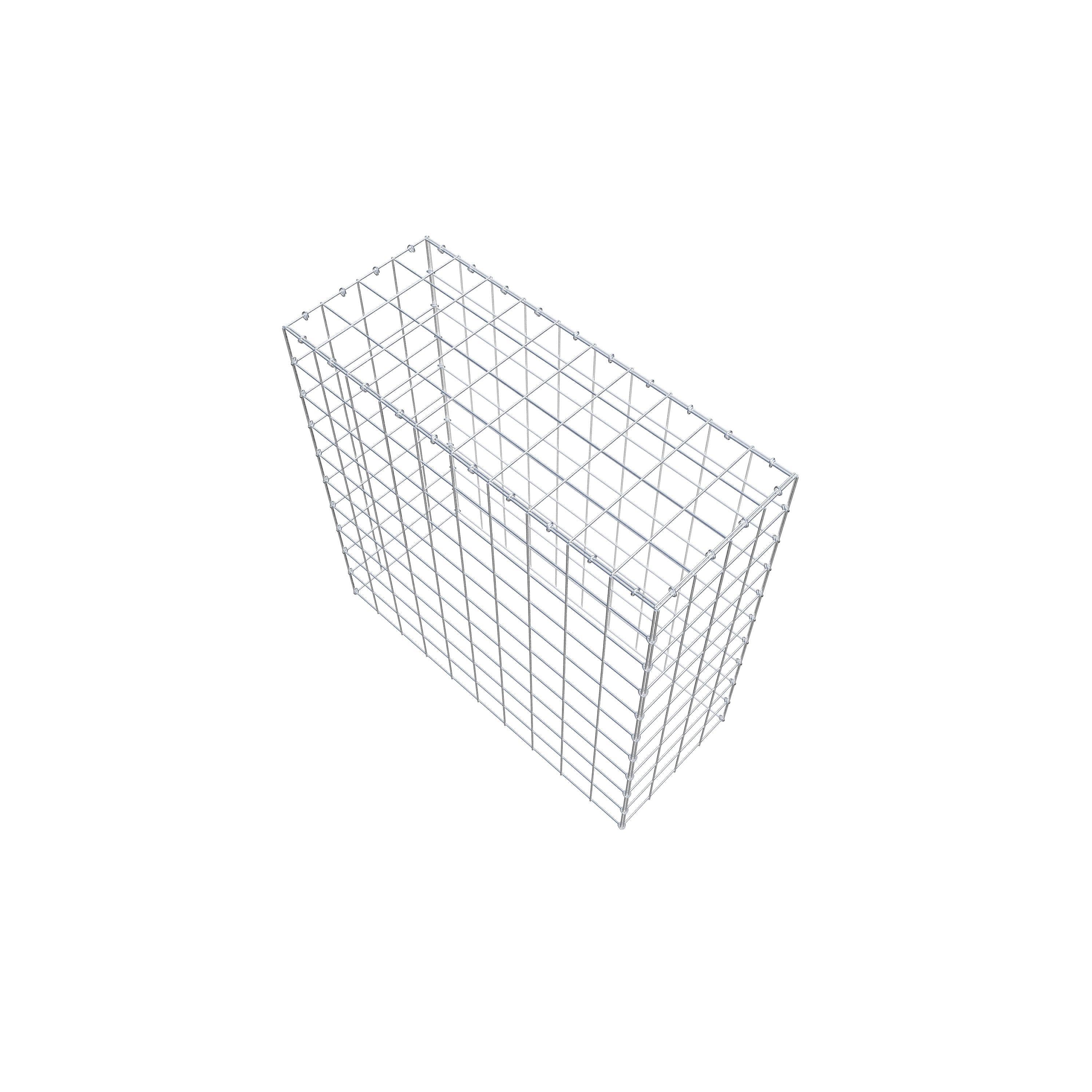 Monteret gabion type 3 100 cm x 100 cm x 40 cm (L x H x D), maskestørrelse 10 cm x 10 cm, C-ring