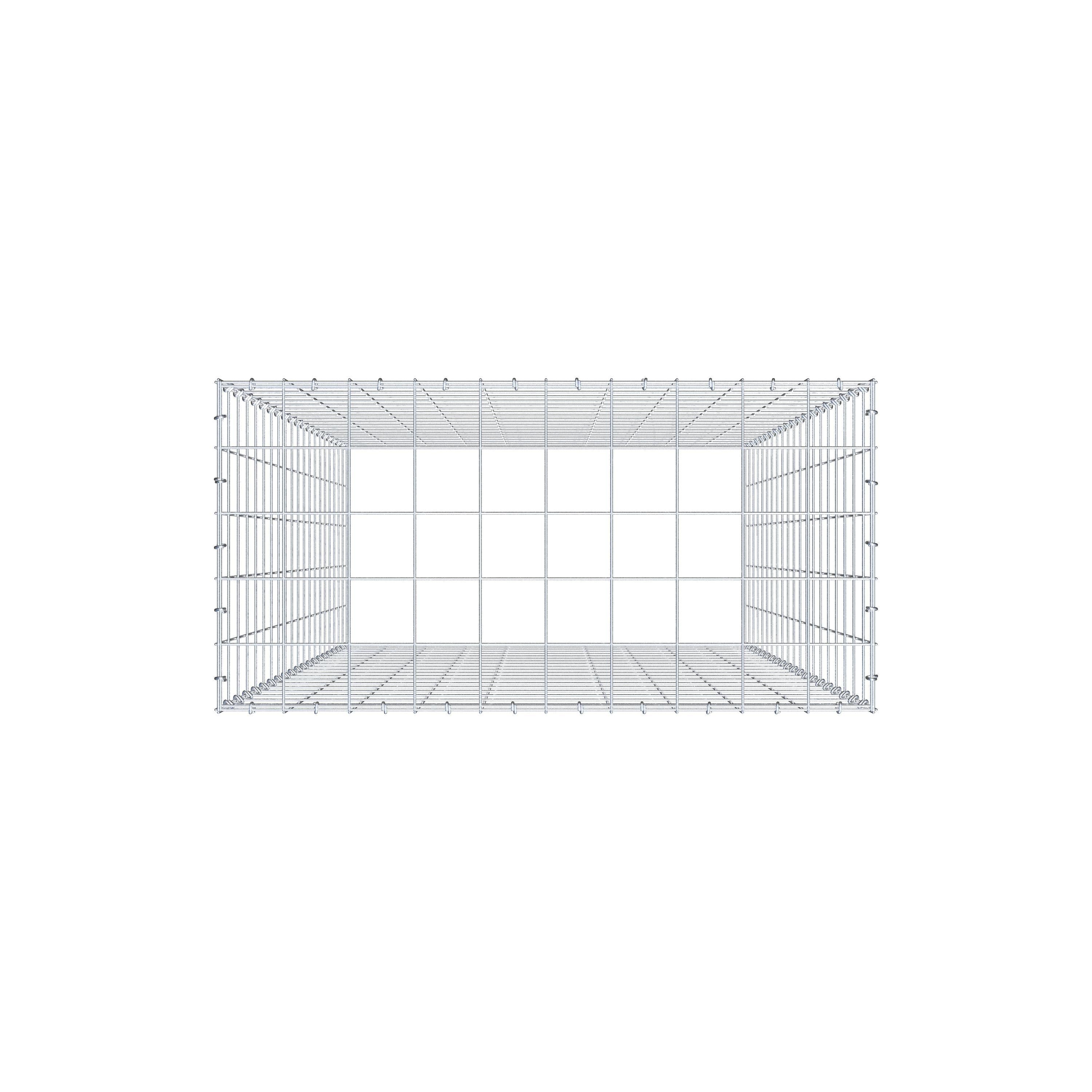 Schanskorf type 3 200 cm x 100 cm x 50 cm (L x H x D), maaswijdte 10 cm x 10 cm, C-ring