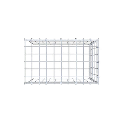 Opbouw schanskorf type 4 50 cm x 50 cm x 30 cm (L x H x D), maaswijdte 5 cm x 10 cm, C-ring