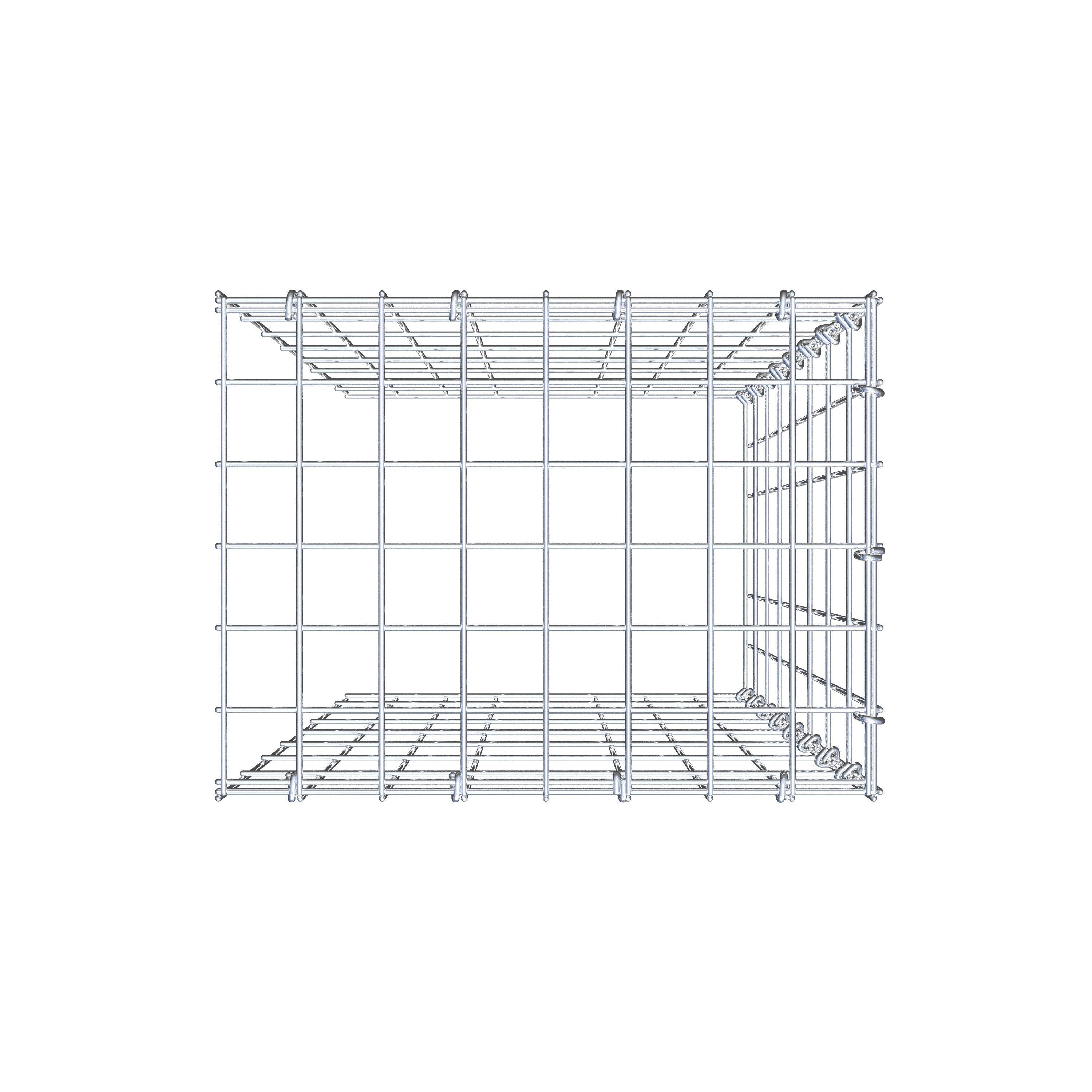 Gabião Tipo 4 80 cm x 40 cm x 30 cm (C x A x P), malhagem 5 cm x 10 cm, anel C