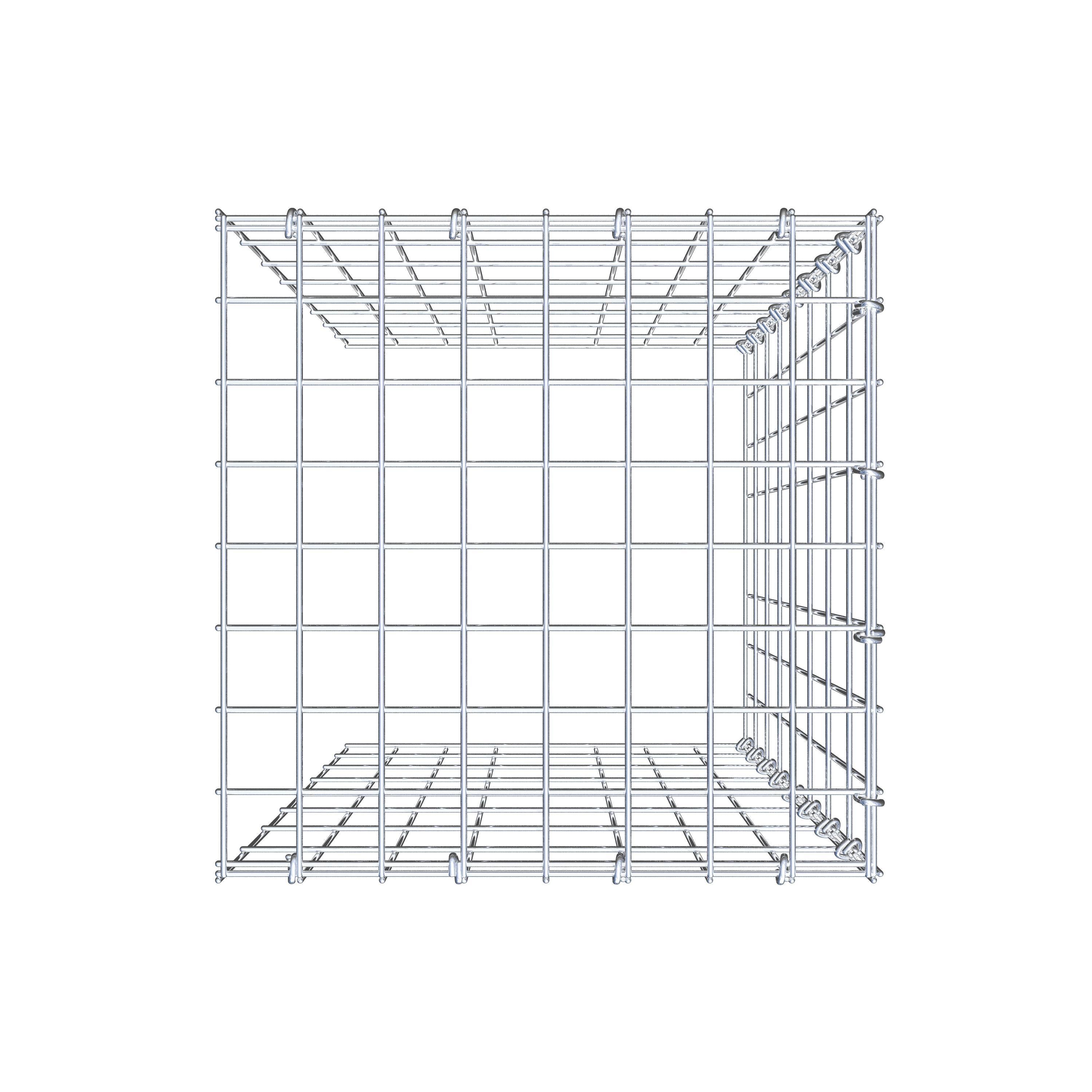 Schanskorf type 4 80 cm x 40 cm x 40 cm (L x H x D), maaswijdte 5 cm x 10 cm, C-ring