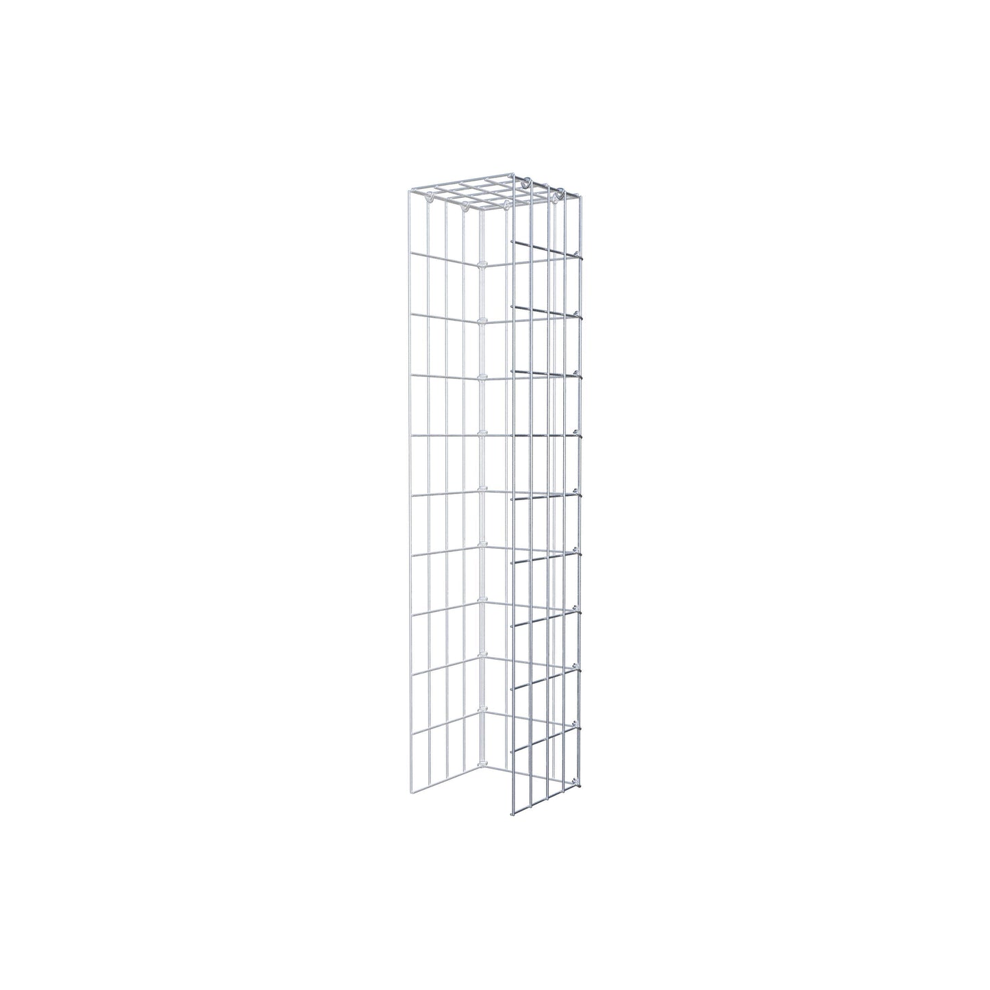 Monteret gabion type 4 100 cm x 20 cm x 20 cm (L x H x D), maskestørrelse 5 cm x 10 cm, C-ring
