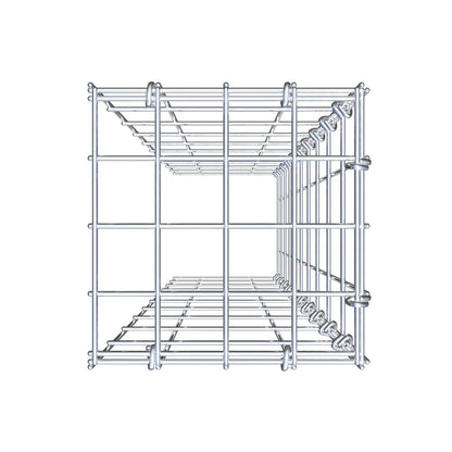 Monteret gabion type 4 100 cm x 20 cm x 20 cm (L x H x D), maskestørrelse 5 cm x 10 cm, C-ring