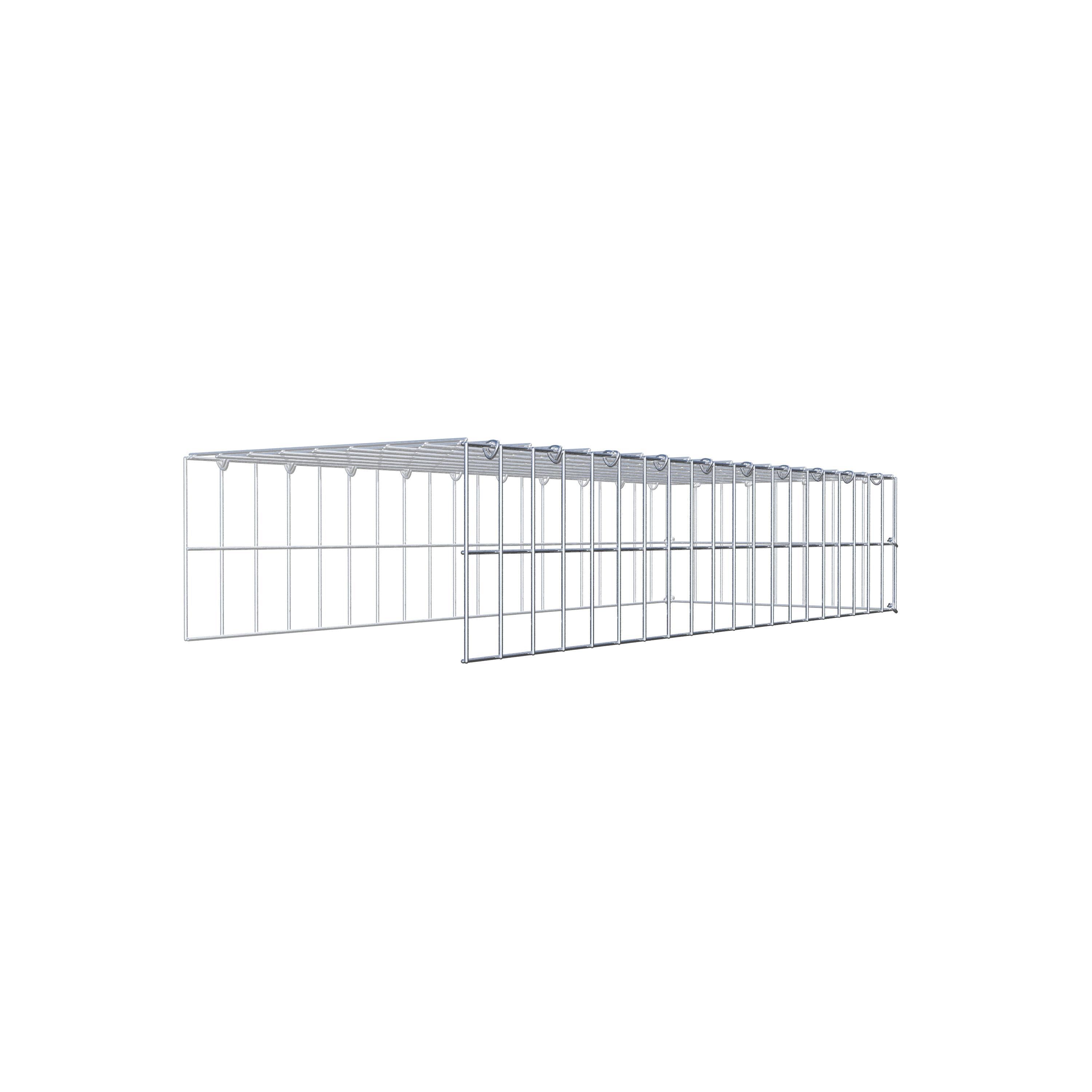 Anbaugabione Typ 4 100 cm x 20 cm x 40 cm (L x H x T), Maschenweite 5 cm x 10 cm, C-Ring