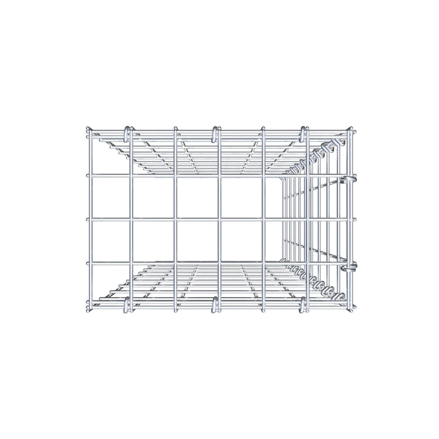 Gavión complementario de tipo 4 100 cm x 30 cm x 20 cm (L x A x P), malla 5 cm x 10 cm, anillo en C