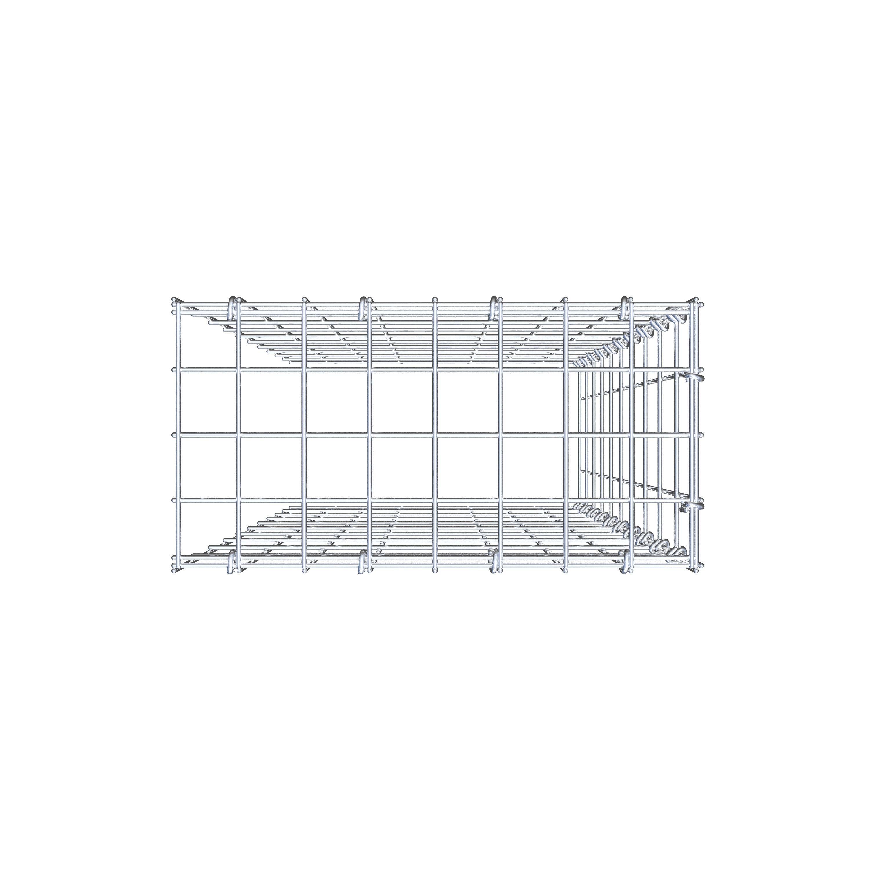 Schanskorf type 4 100 cm x 40 cm x 20 cm (L x H x D), maaswijdte 5 cm x 10 cm, C-ring