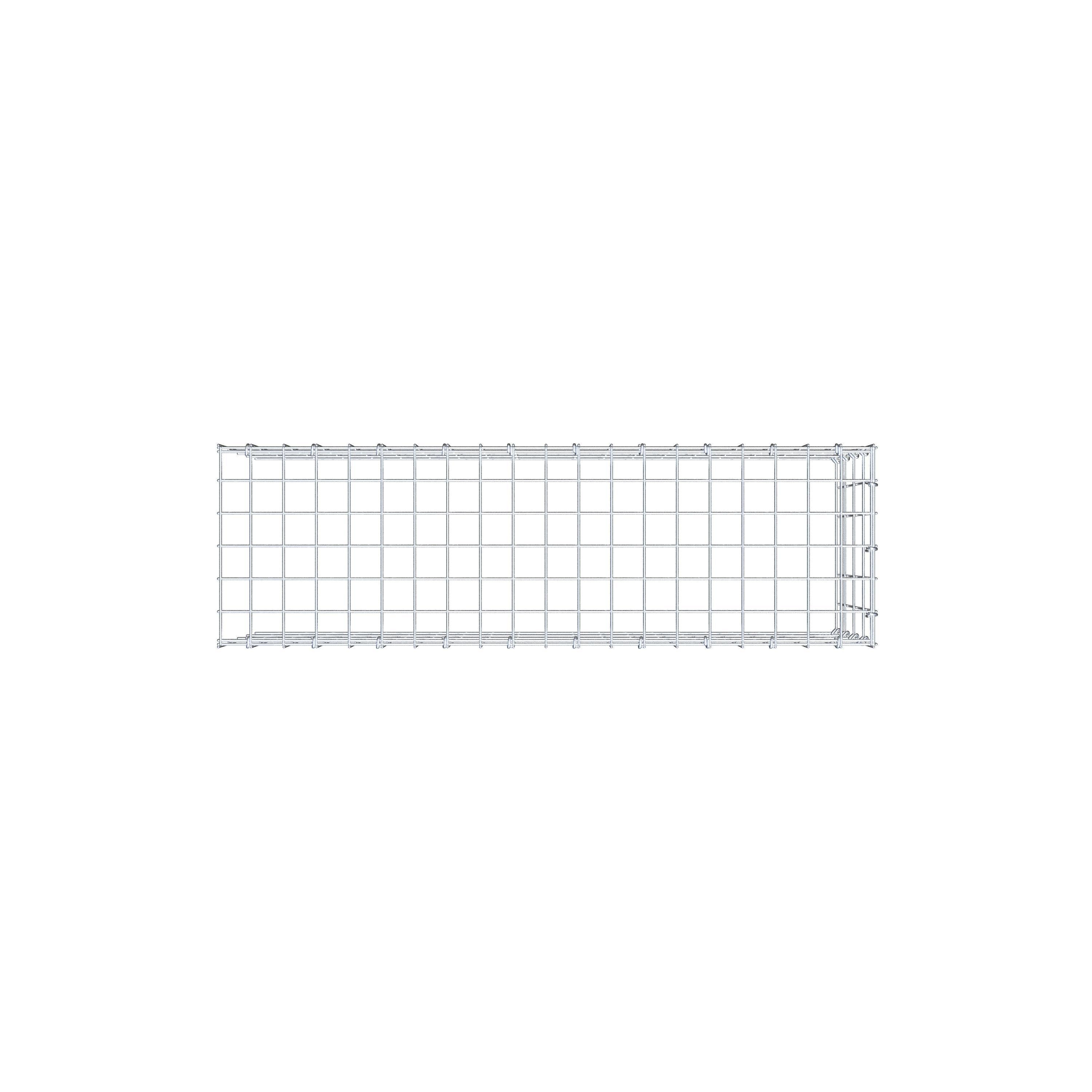 Anbaugabione Typ 4 100 cm x 40 cm x 30 cm (L x H x T), Maschenweite 5 cm x 10 cm, C-Ring