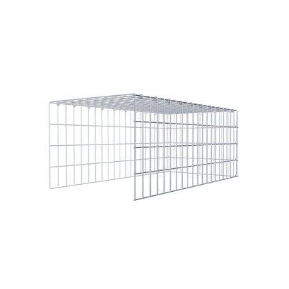 Mounted gabion type 4 100 cm x 40 cm x 50 cm (L x H x D), mesh size 5 cm x 10 cm, C-ring