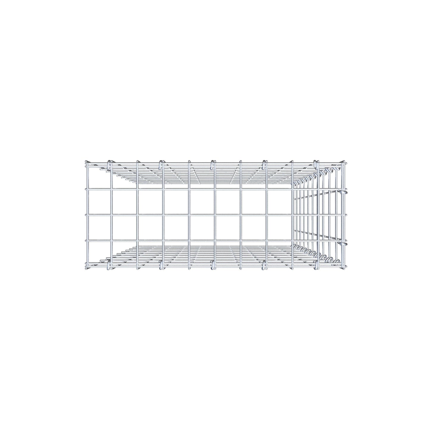 Anbaugabione Typ 4 100 cm x 50 cm x 20 cm (L x H x T), Maschenweite 5 cm x 10 cm, C-Ring