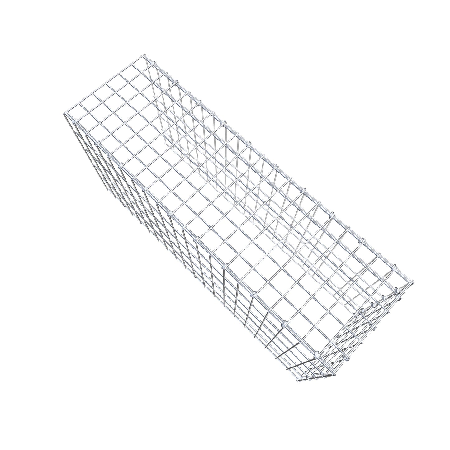 Mounted gabion type 4 100 cm x 50 cm x 30 cm (L x H x D), mesh size 5 cm x 10 cm, C-ring
