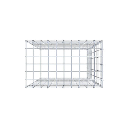 Mounted gabion type 4 100 cm x 50 cm x 30 cm (L x H x D), mesh size 5 cm x 10 cm, C-ring