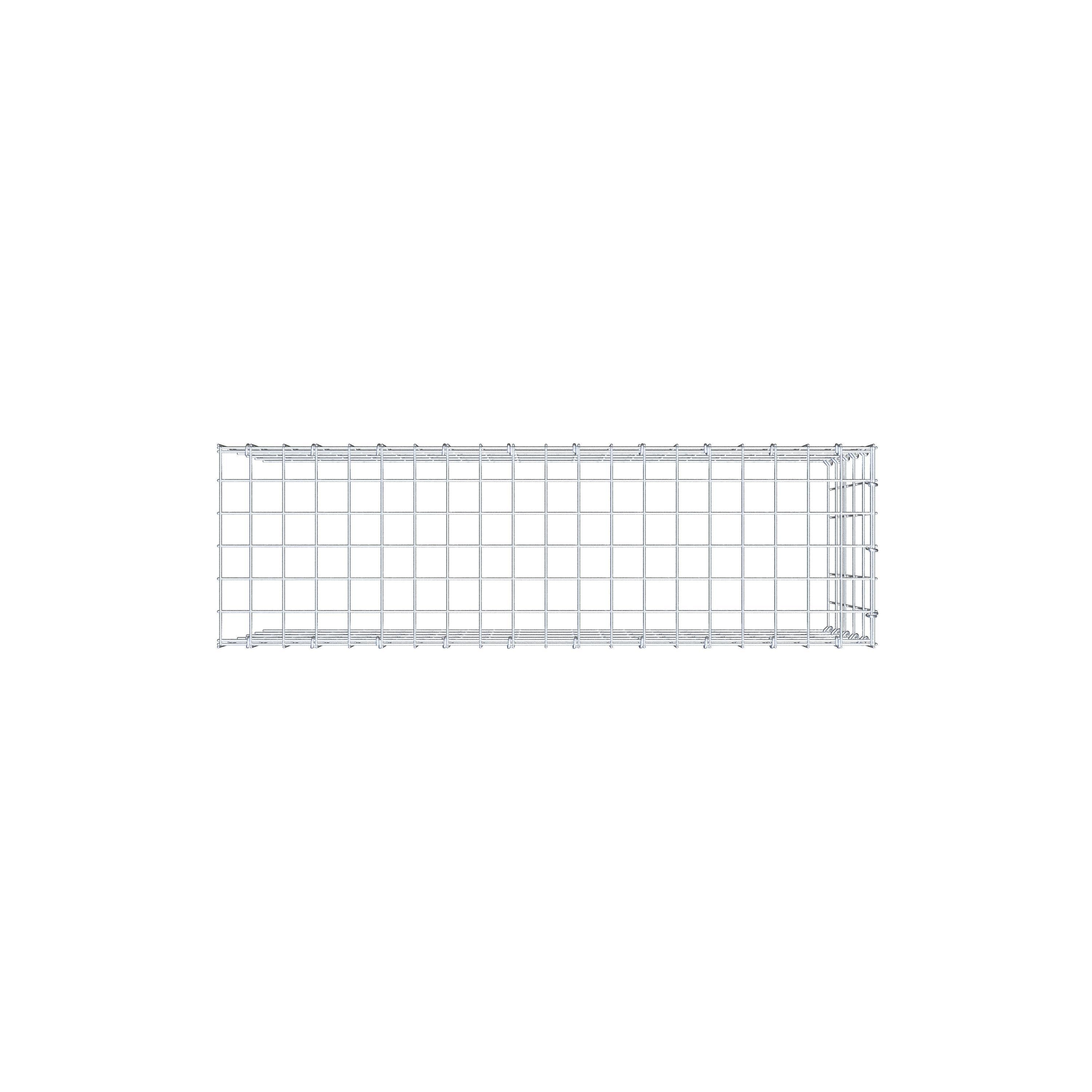 Anbaugabione Typ 4 100 cm x 50 cm x 30 cm (L x H x T), Maschenweite 5 cm x 10 cm, C-Ring