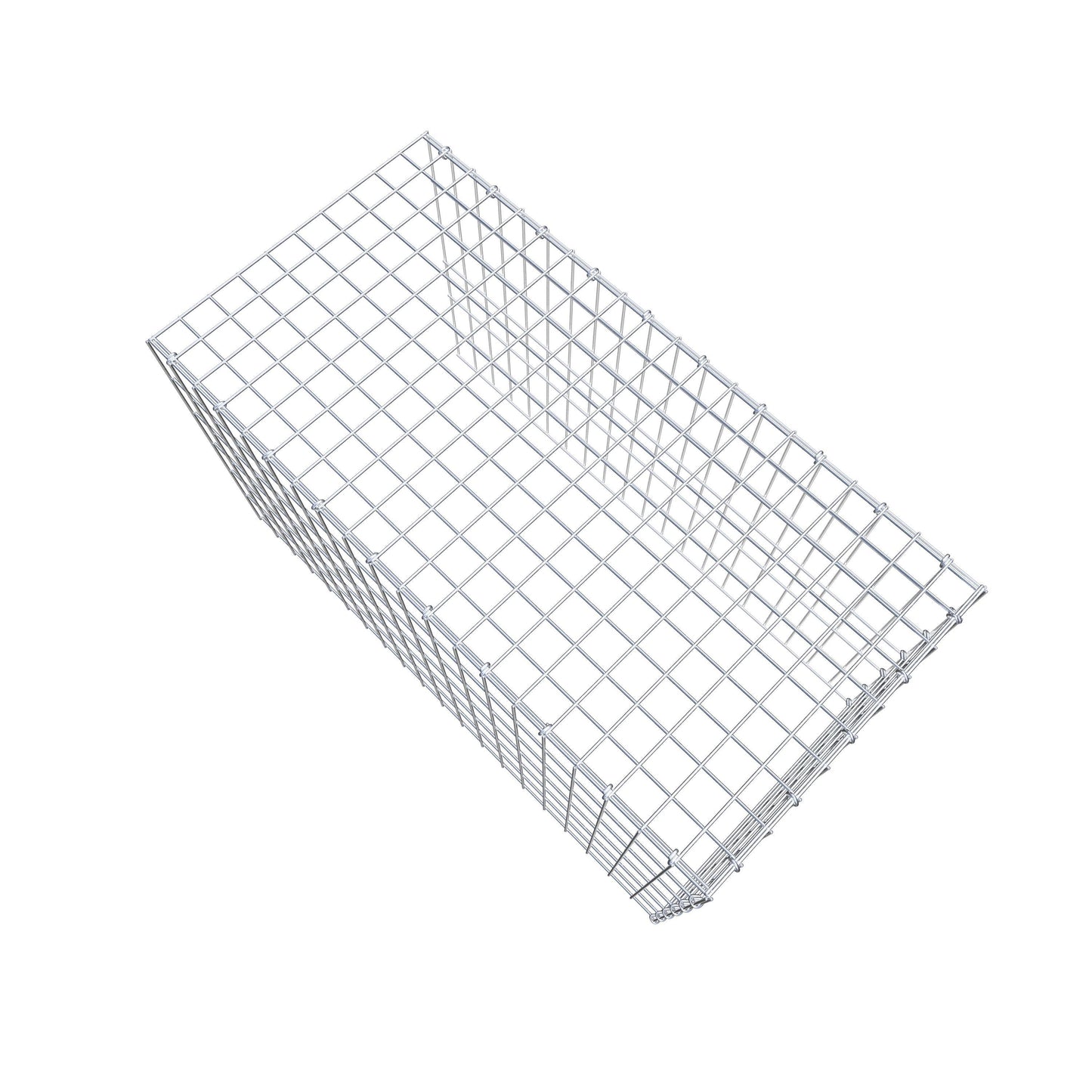 Monteret gabion type 4 100 cm x 60 cm x 50 cm (L x H x D), maskestørrelse 5 cm x 10 cm, C-ring
