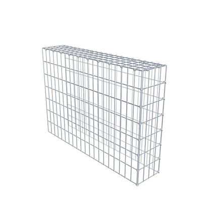 Typ 4 påbyggnadsgabion 100 cm x 70 cm x 20 cm (L x H x D), maskstorlek 5 cm x 10 cm, C-ring