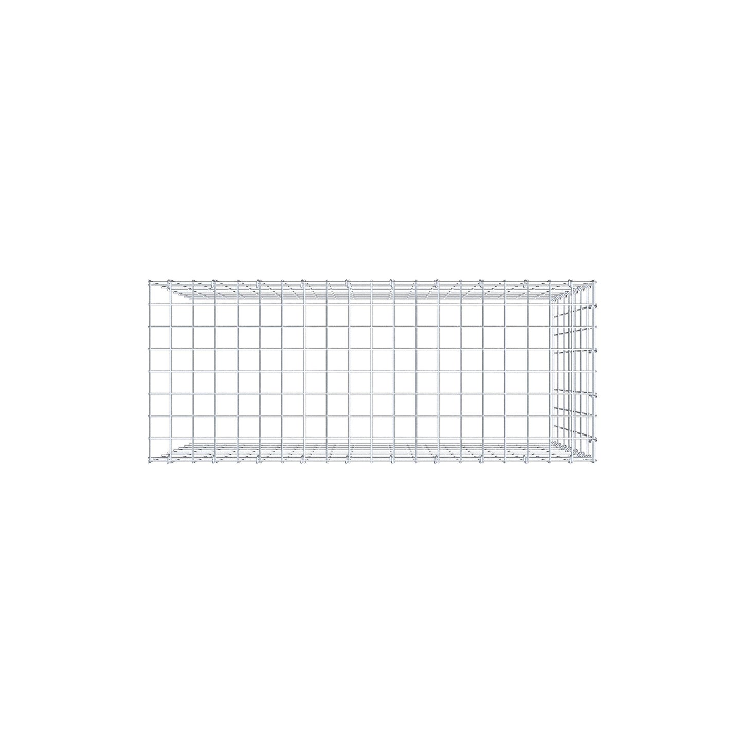 Opzetpaal type 4 100 cm x 70 cm x 40 cm (L x H x D), maaswijdte 5 cm x 10 cm, C-ring