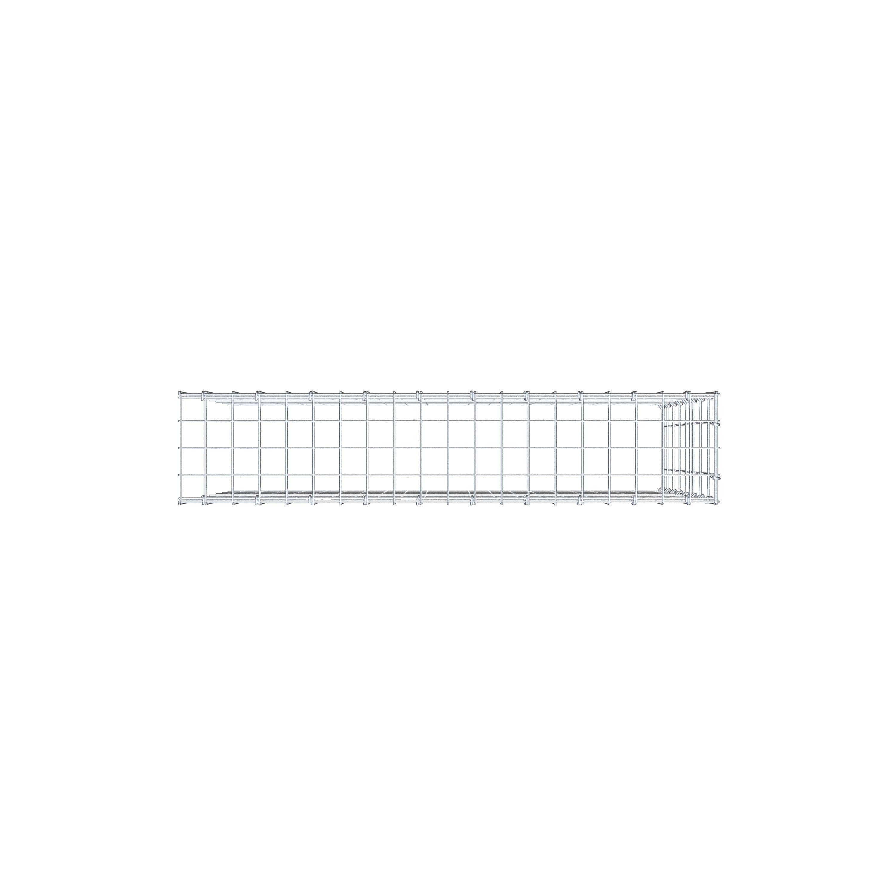 Anbaugabione Typ 4 100 cm x 80 cm x 20 cm (L x H x T), Maschenweite 5 cm x 10 cm, C-Ring