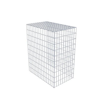 Monteret gabion type 4 100 cm x 80 cm x 50 cm (L x H x D), maskestørrelse 5 cm x 10 cm, C-ring