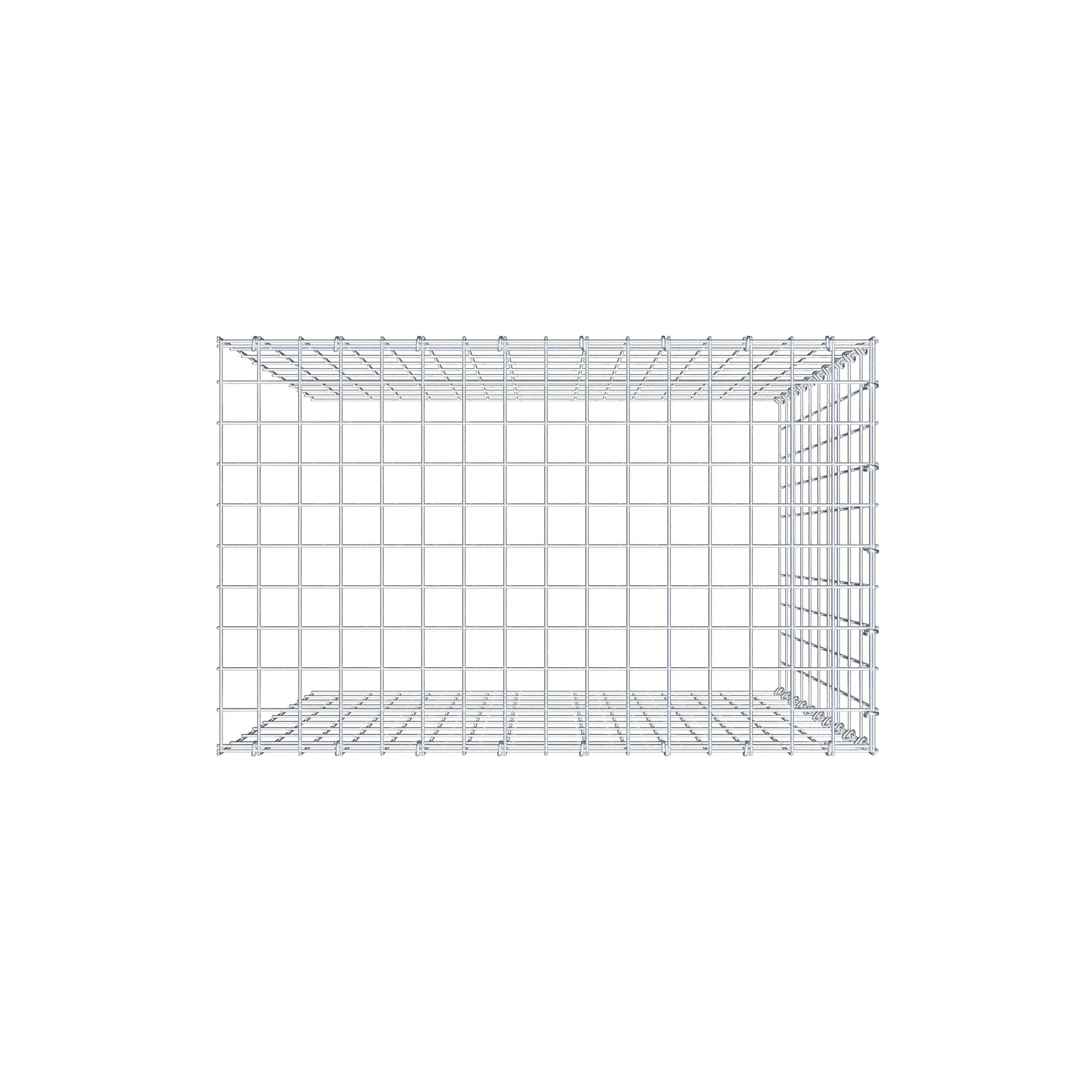 Schanskorf type 4 100 cm x 80 cm x 50 cm (L x H x D), maaswijdte 5 cm x 10 cm, C-ring