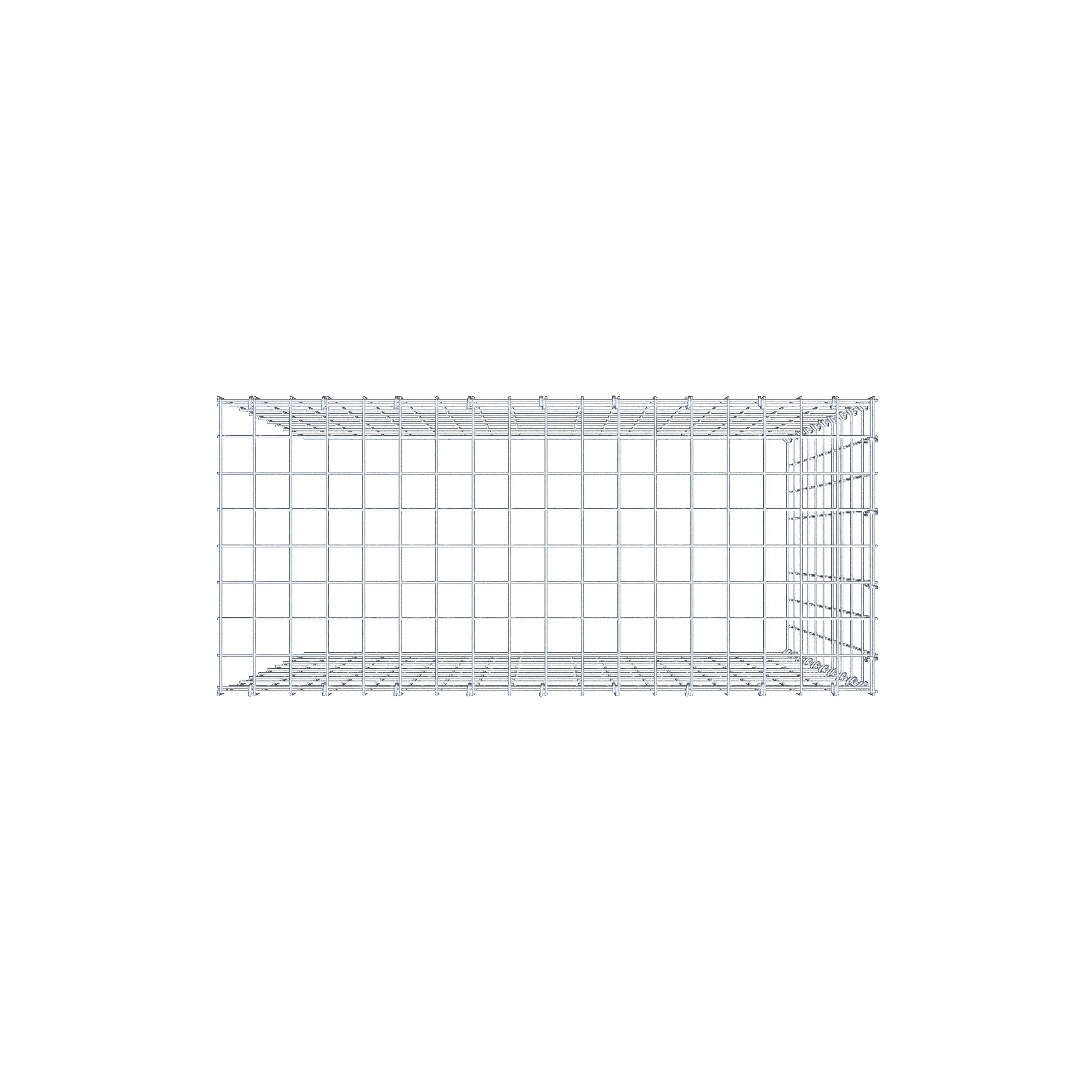 Schanskorf type 4 100 cm x 90 cm x 40 cm (L x H x D), maaswijdte 5 cm x 10 cm, C-ring