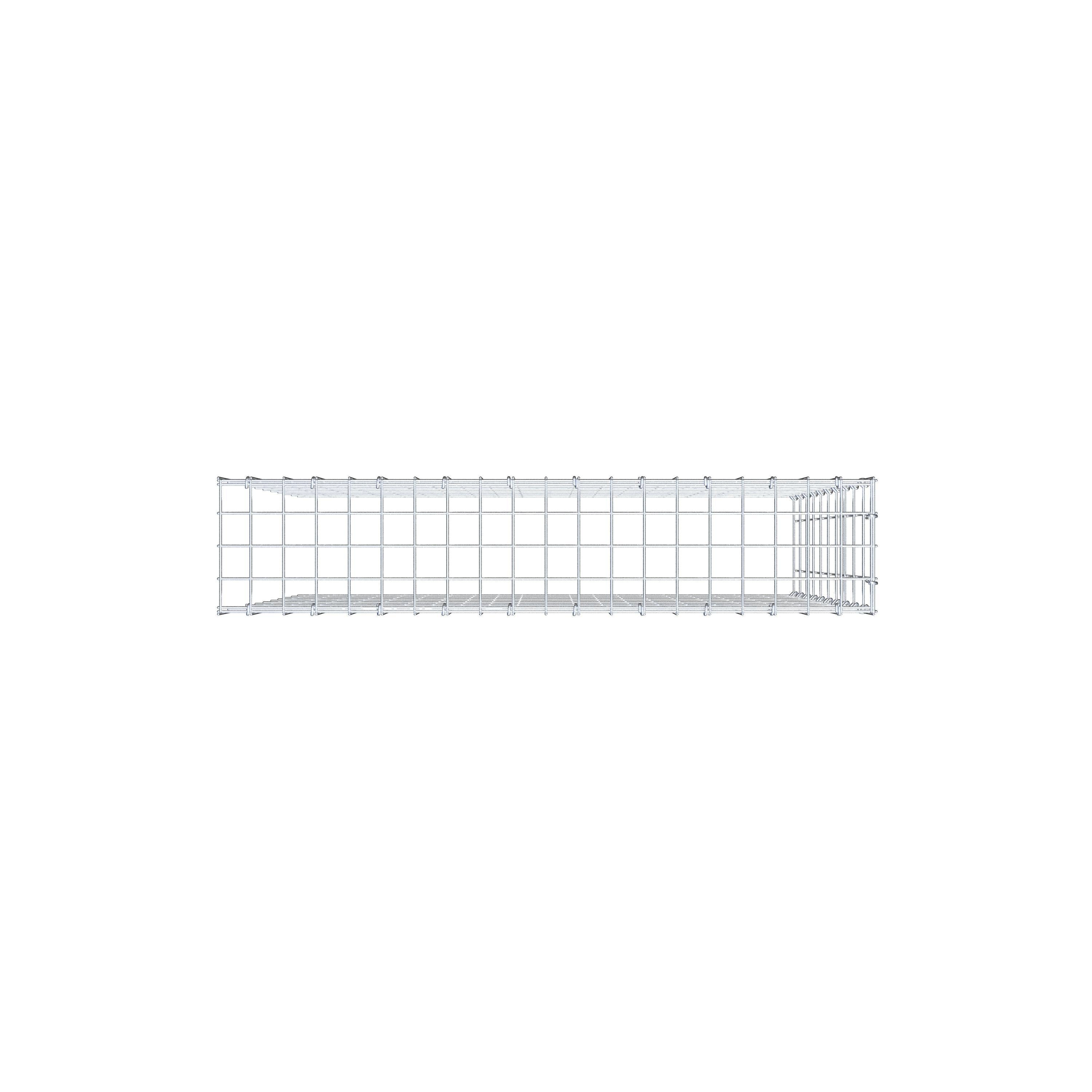 Schanskorf type 4 100 cm x 100 cm x 20 cm (L x H x D), maaswijdte 5 cm x 10 cm, C-ring