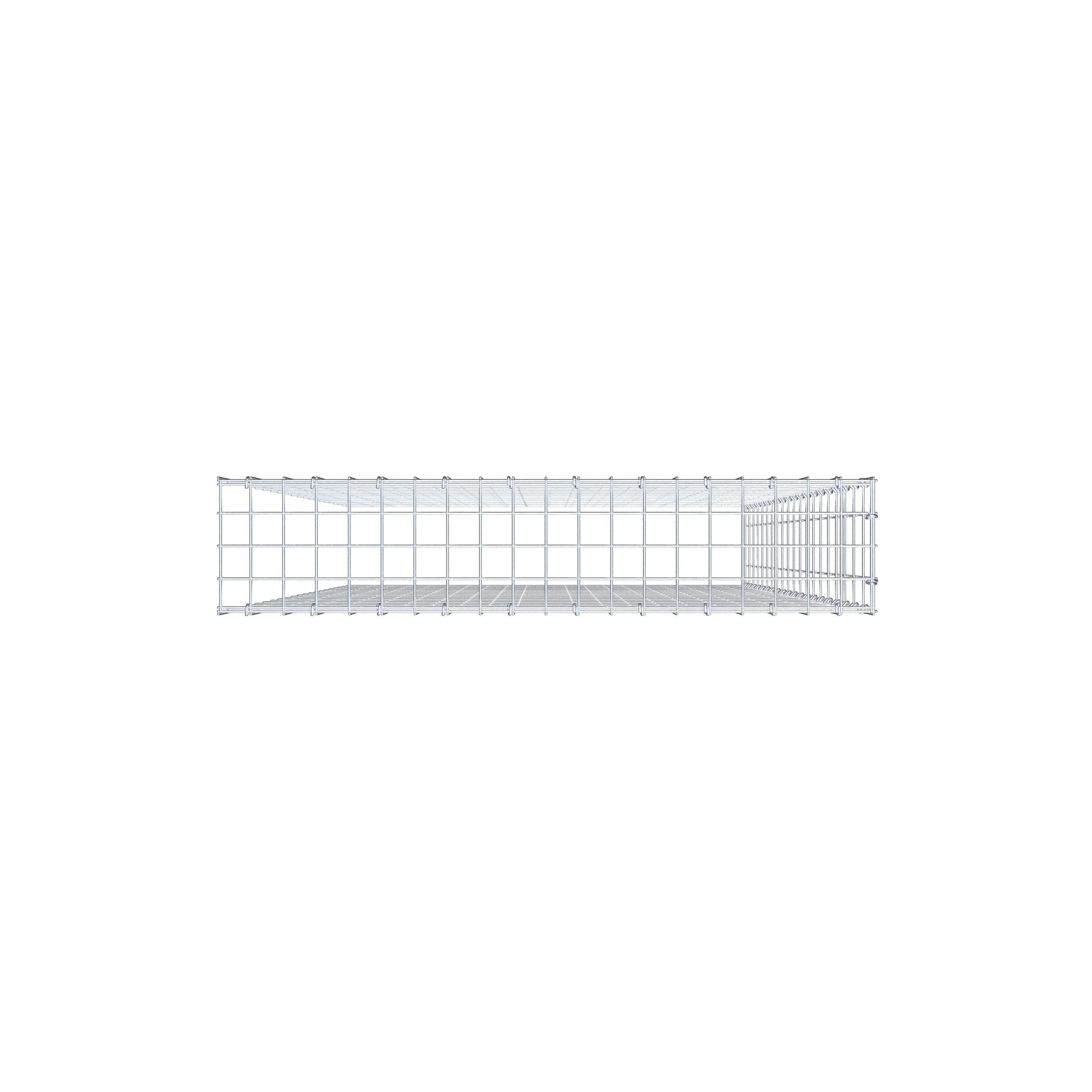 Schanskorf type 4 200 cm x 100 cm x 20 cm (L x H x D), maaswijdte 5 cm x 10 cm, C-ring