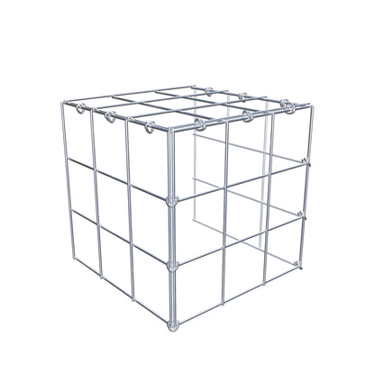 Anbaugabione Typ 4 30 cm x 30 cm x 30 cm (L x H x T), Maschenweite 10 cm x 10 cm, C-Ring