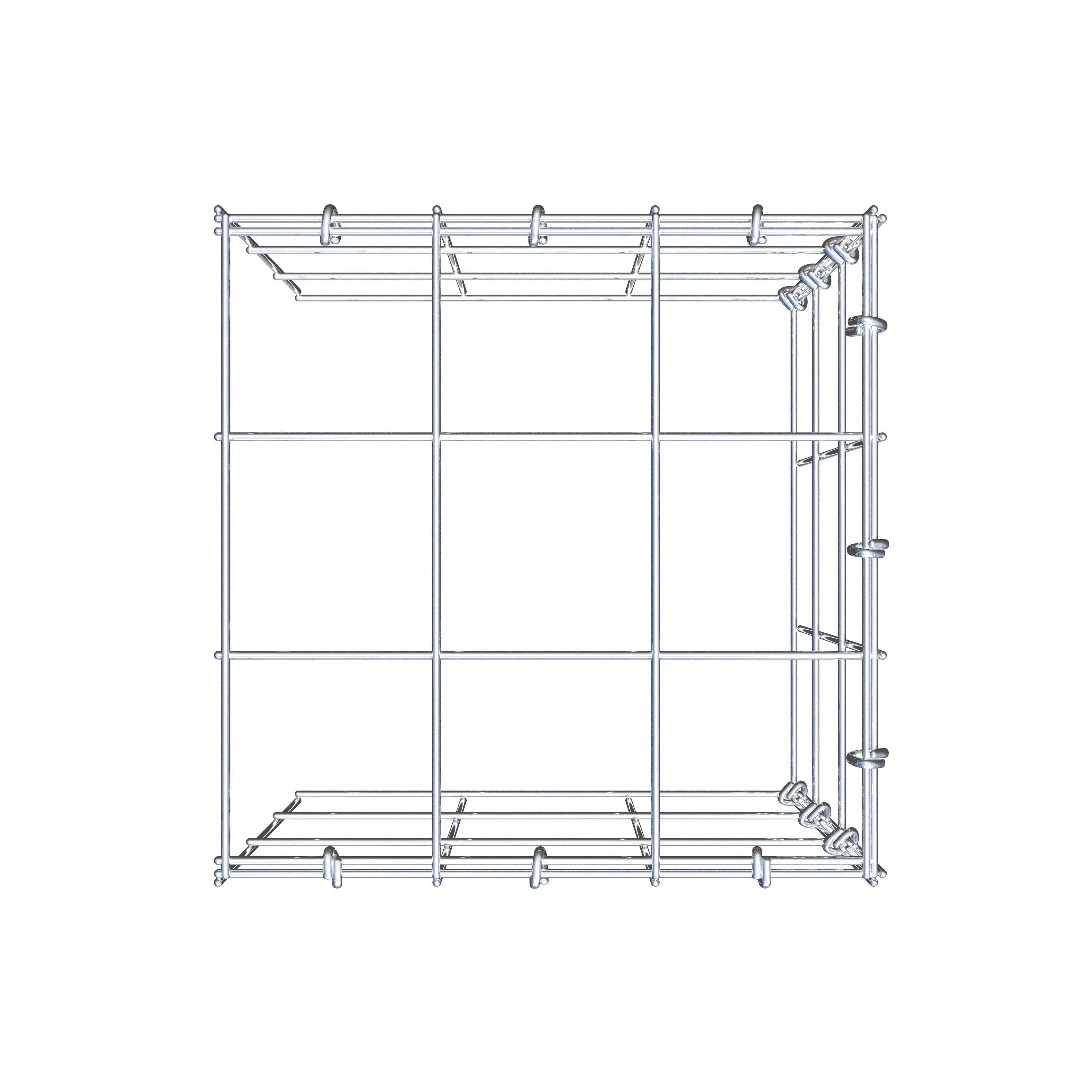 Schanskorf type 4 30 cm x 30 cm x 30 cm (L x H x D), maaswijdte 10 cm x 10 cm, C-ring