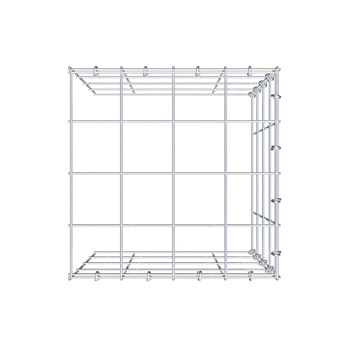 Monteret gabion type 4 40 cm x 40 cm x 40 cm (L x H x D), maskestørrelse 10 cm x 10 cm, C-ring