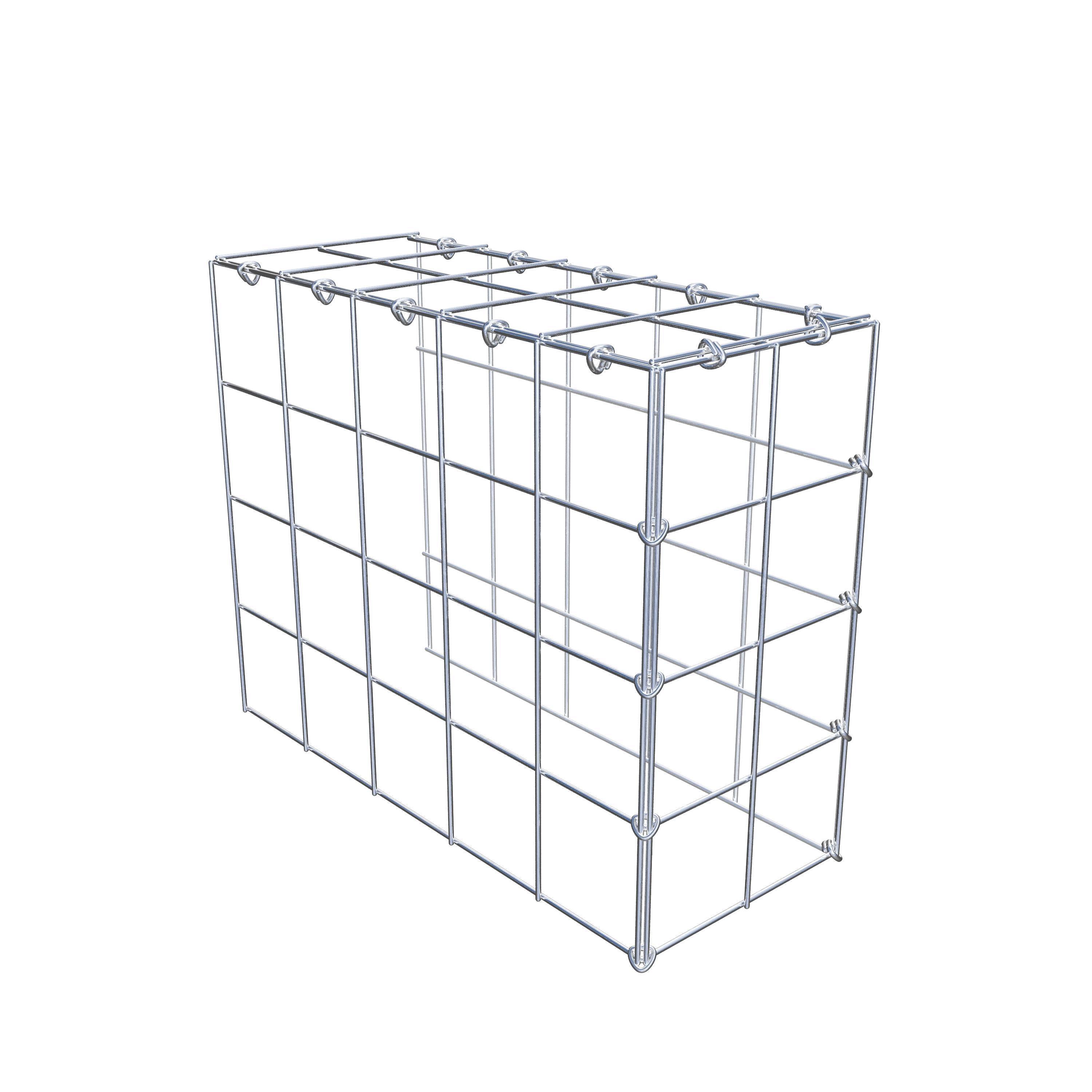 Schanskorf type 4 50 cm x 40 cm x 20 cm (L x H x D), maaswijdte 10 cm x 10 cm, C-ring